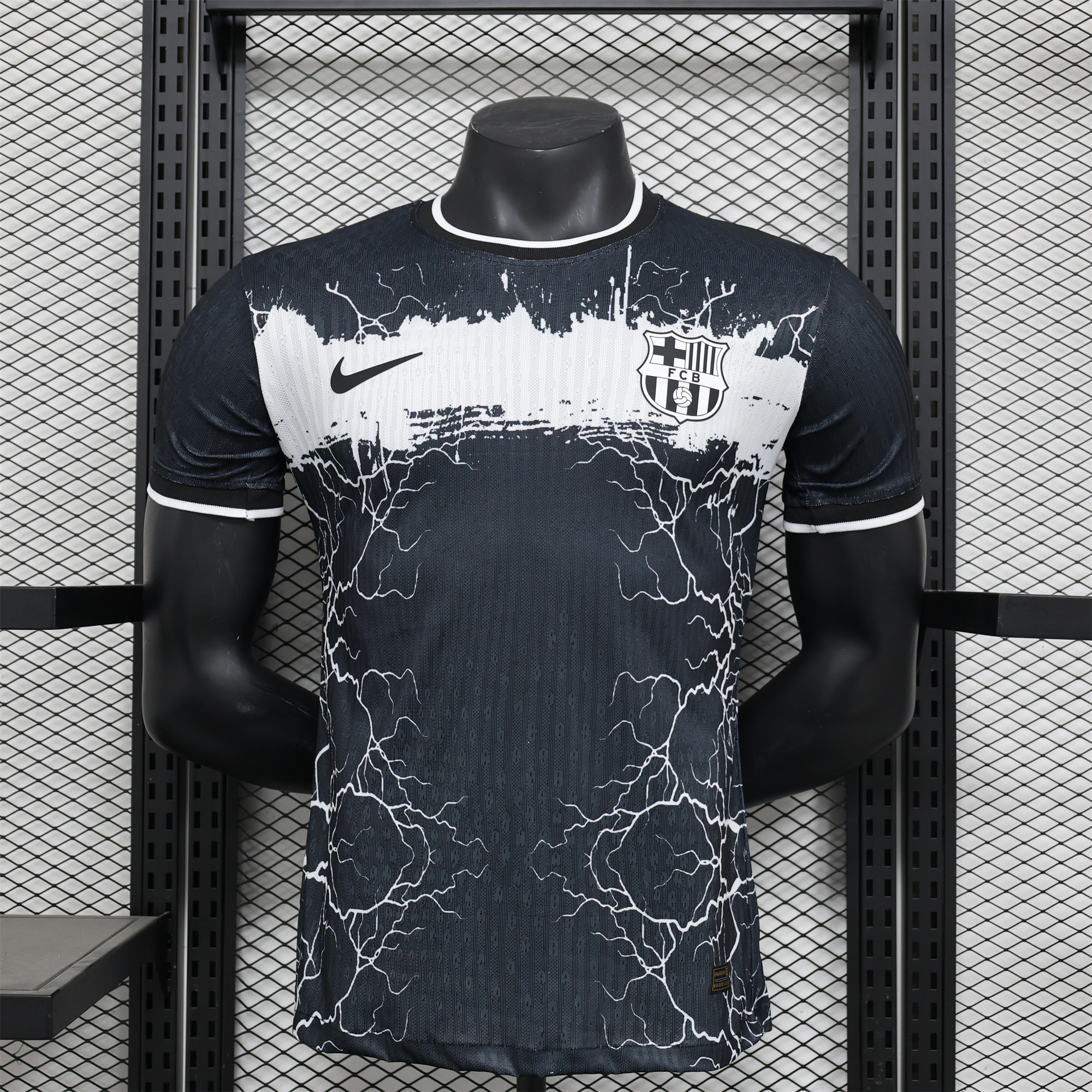 Barcelona 24-25 White Lightning Special Edition Black Jersey - Player Version - JerseysGala