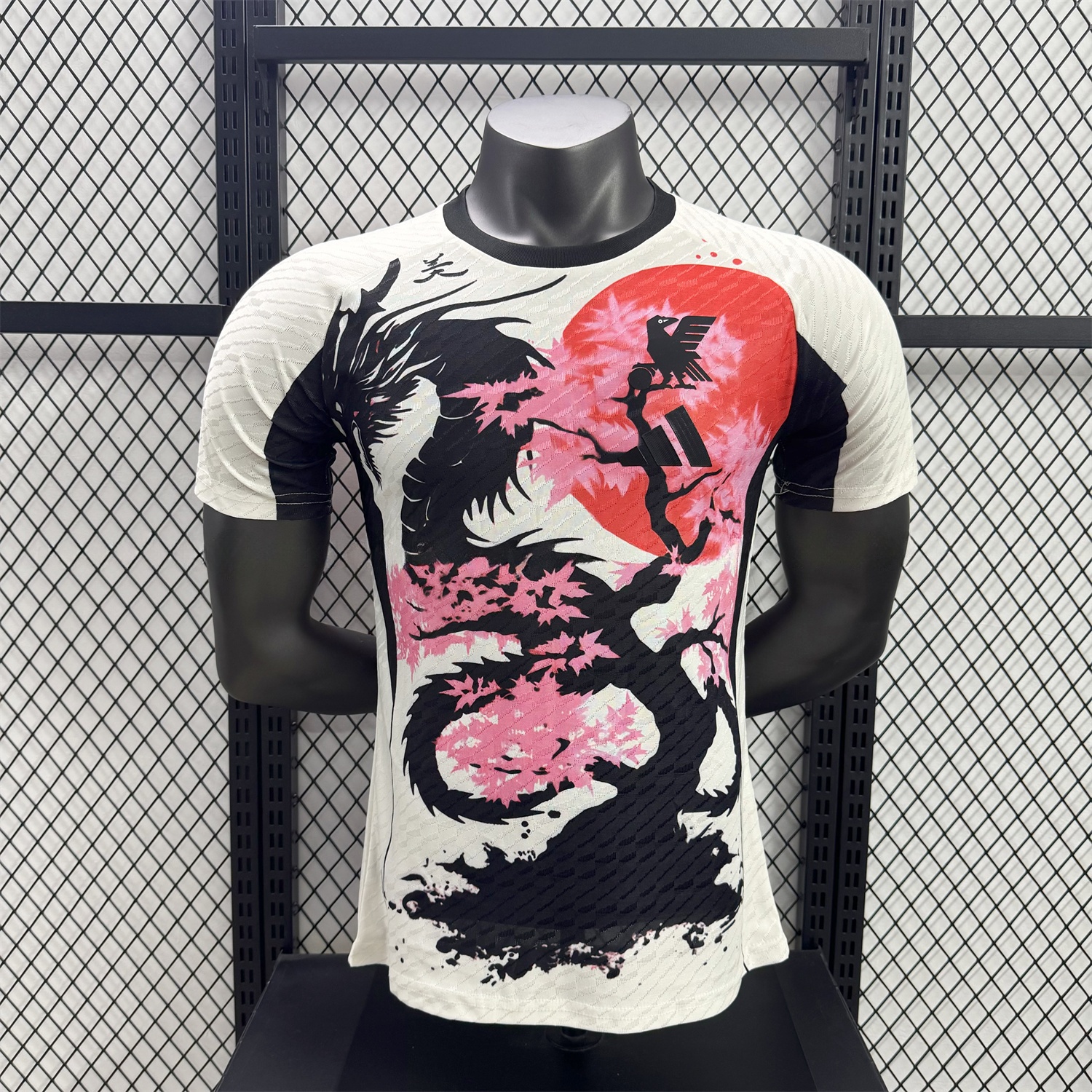Japan 25-26 Black Dragon Cherry Blossom Tree White Special Jersey - Player Version - JerseysGala