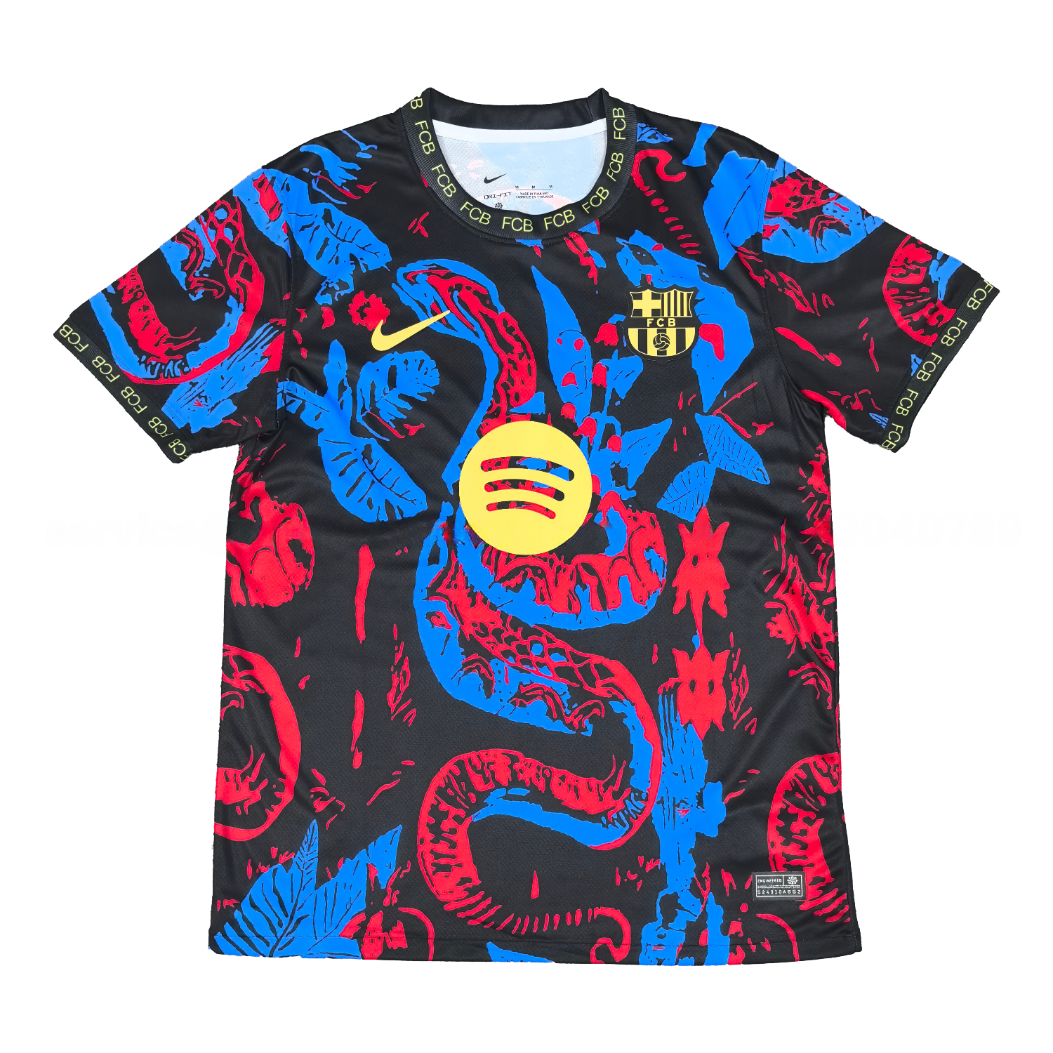 Barcelona 25-26 Red Blue Snake Silhouette Pattern Special Jersey - Fans Version - JerseysGala
