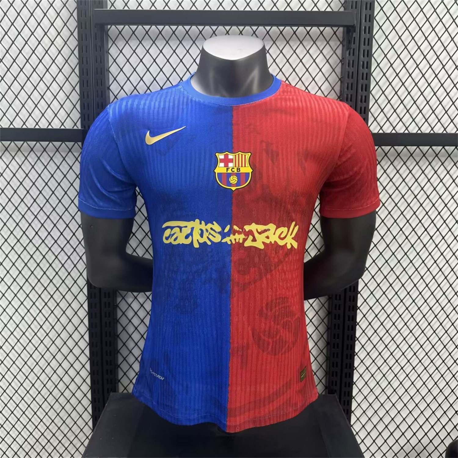 Barcelona x Travis Scott 25-26 Red & Blue Special Jersey - Player Version - JerseysGala