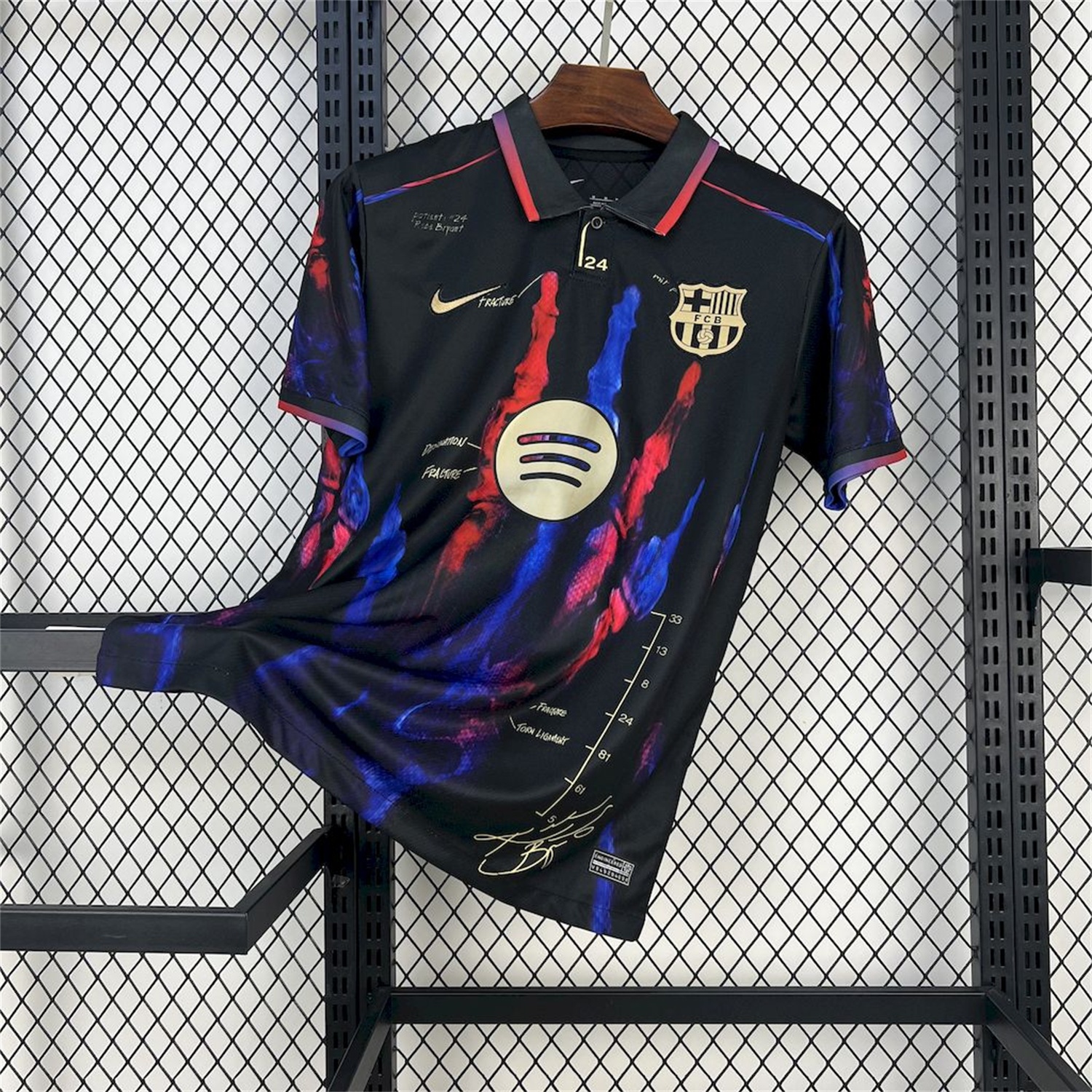 Barcelona 25-26 Red & Blue Palm Black Jersey - Fans Version - JerseysGala
