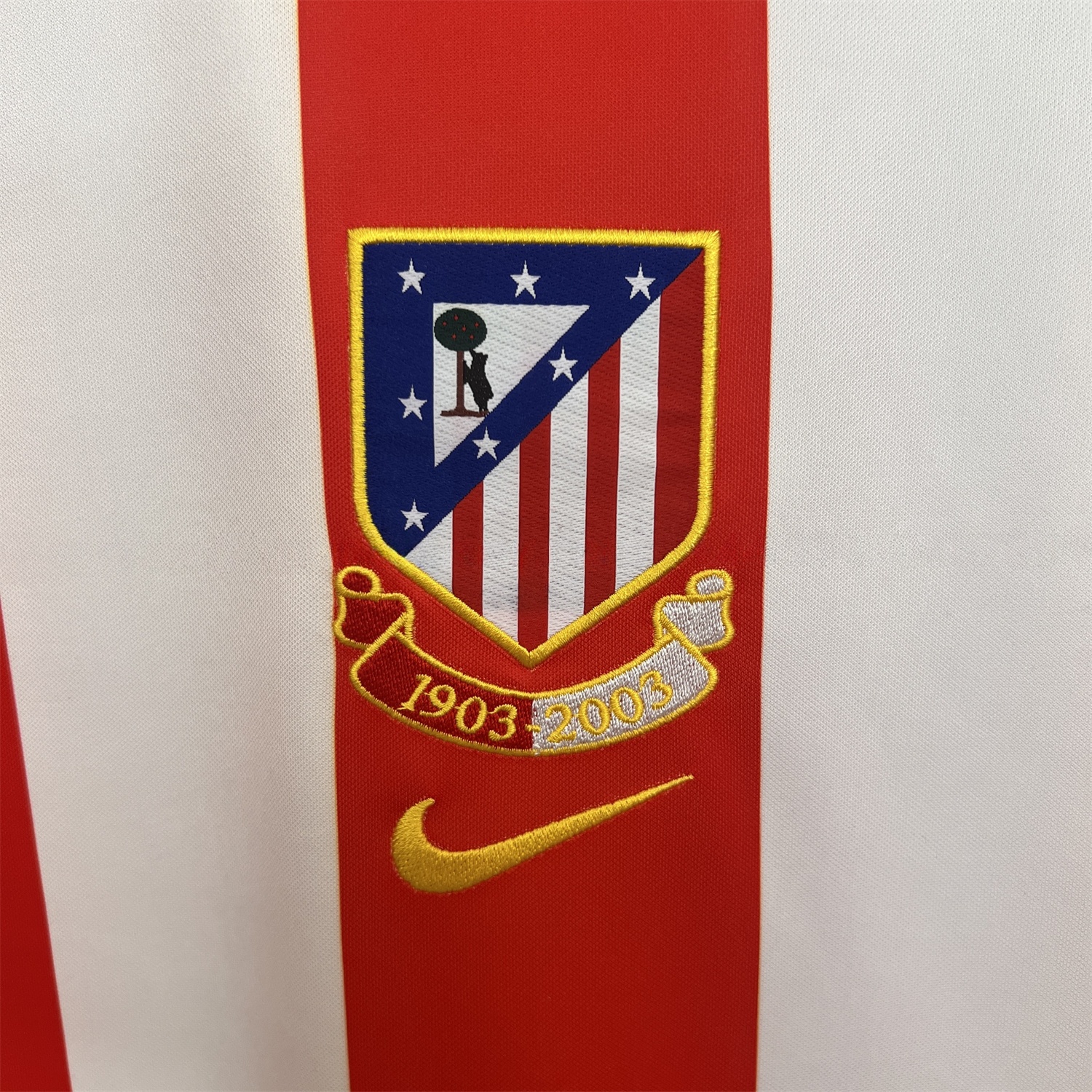 Retro Atletico Madrid 2003-04 Home Centenary Special Jersey - JerseysGala