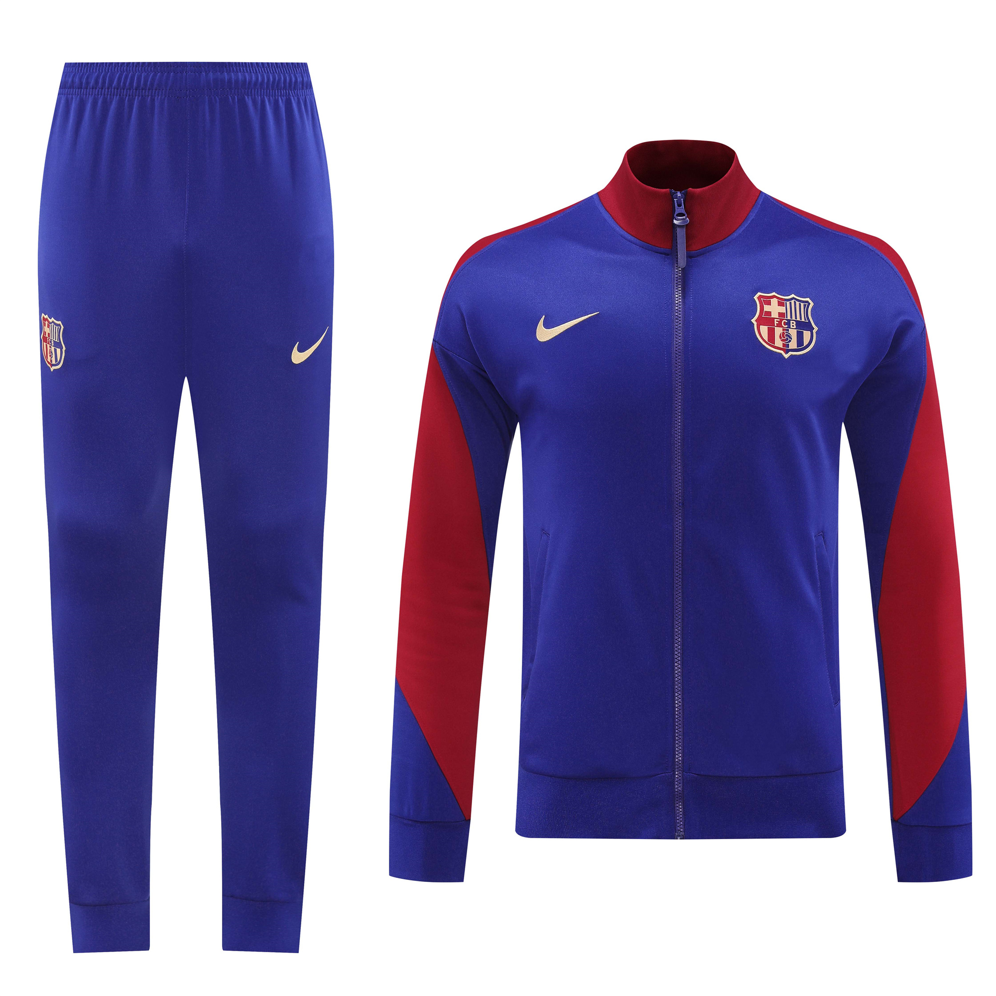 Barcelona 24-25 Jacket Training Tracksuit - Blue & Red - JerseysGala