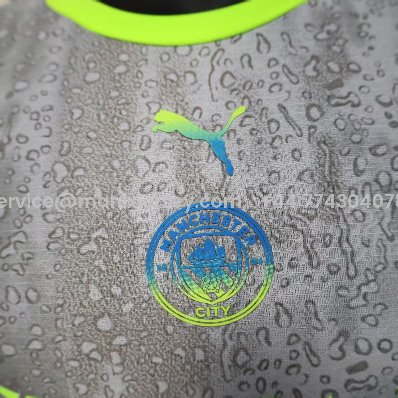Manchester City 25-26 Third Grey Green Jersey - Player Version - JerseysGala