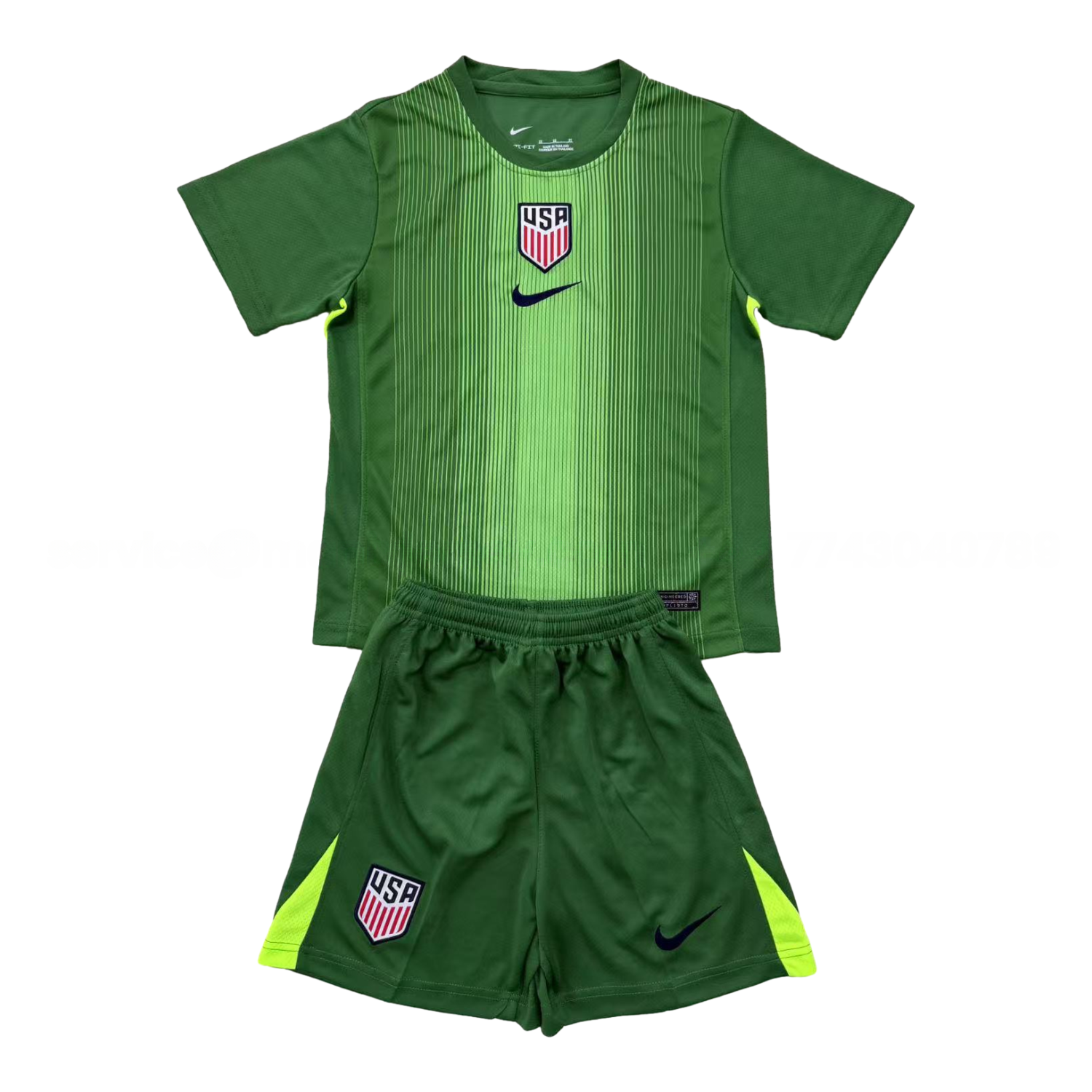 United States USA 25-26 Green Goalkeeper Men's Adult Jersey Set - Fans Version - JerseysGala