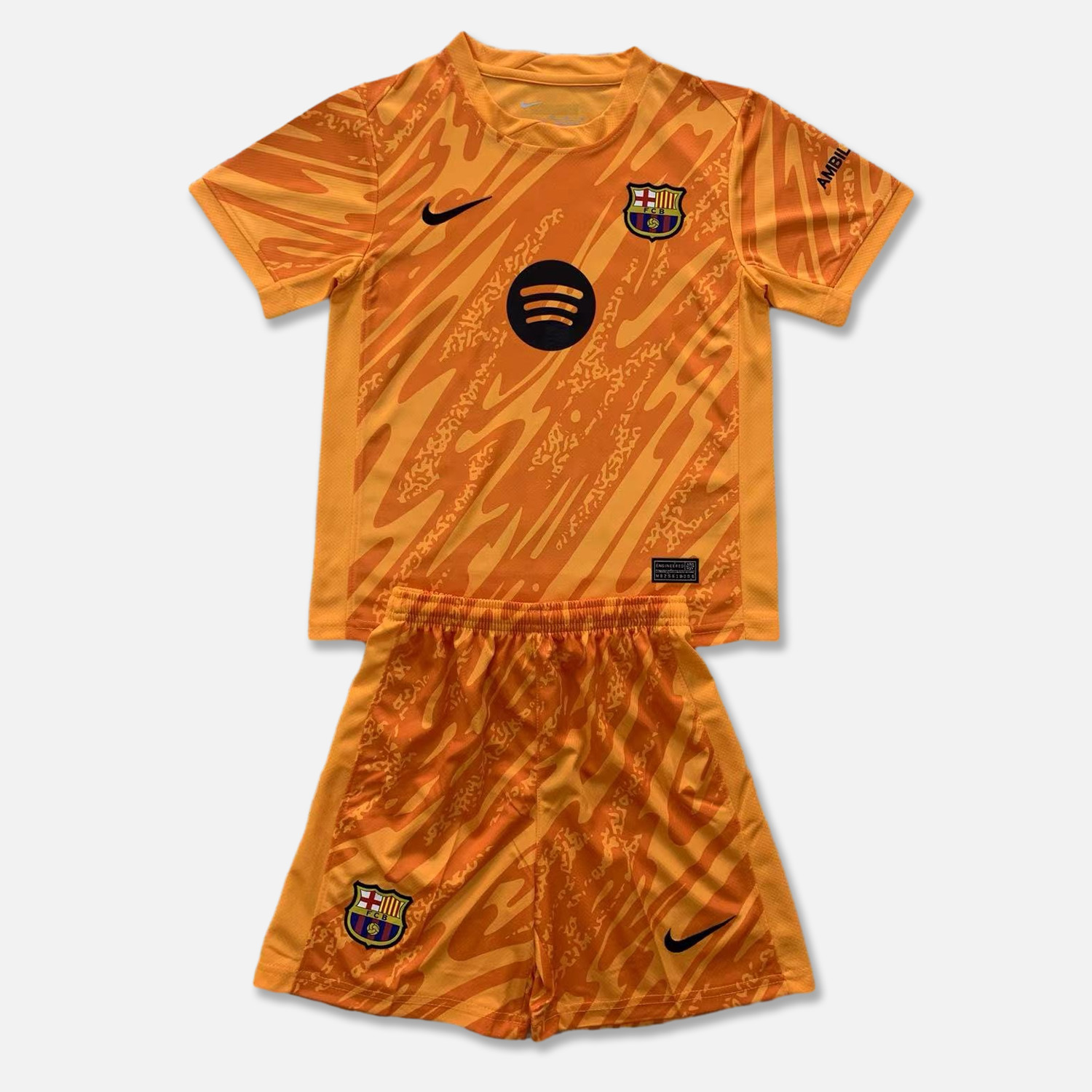 Barcelona 24-25 Orange Goalkeeper Kids Kit - JerseysGala