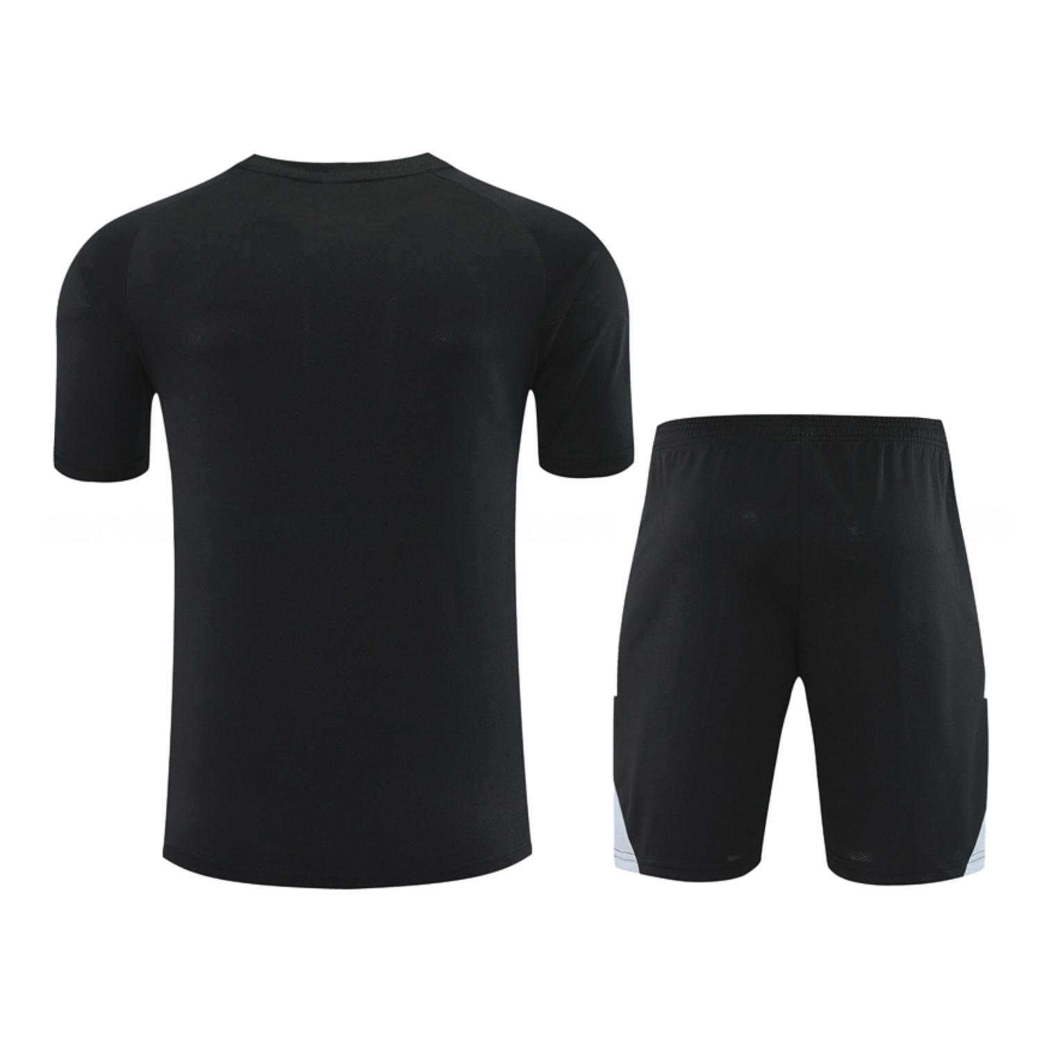 Germany 25-26 Short-Sleeve Training Set - Black Short Sleeve & Black Shorts - JerseysGala