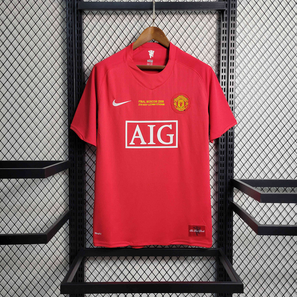 Retro Manchester United 07-08 Home Jersey - Champions League Final Version - JerseysGala