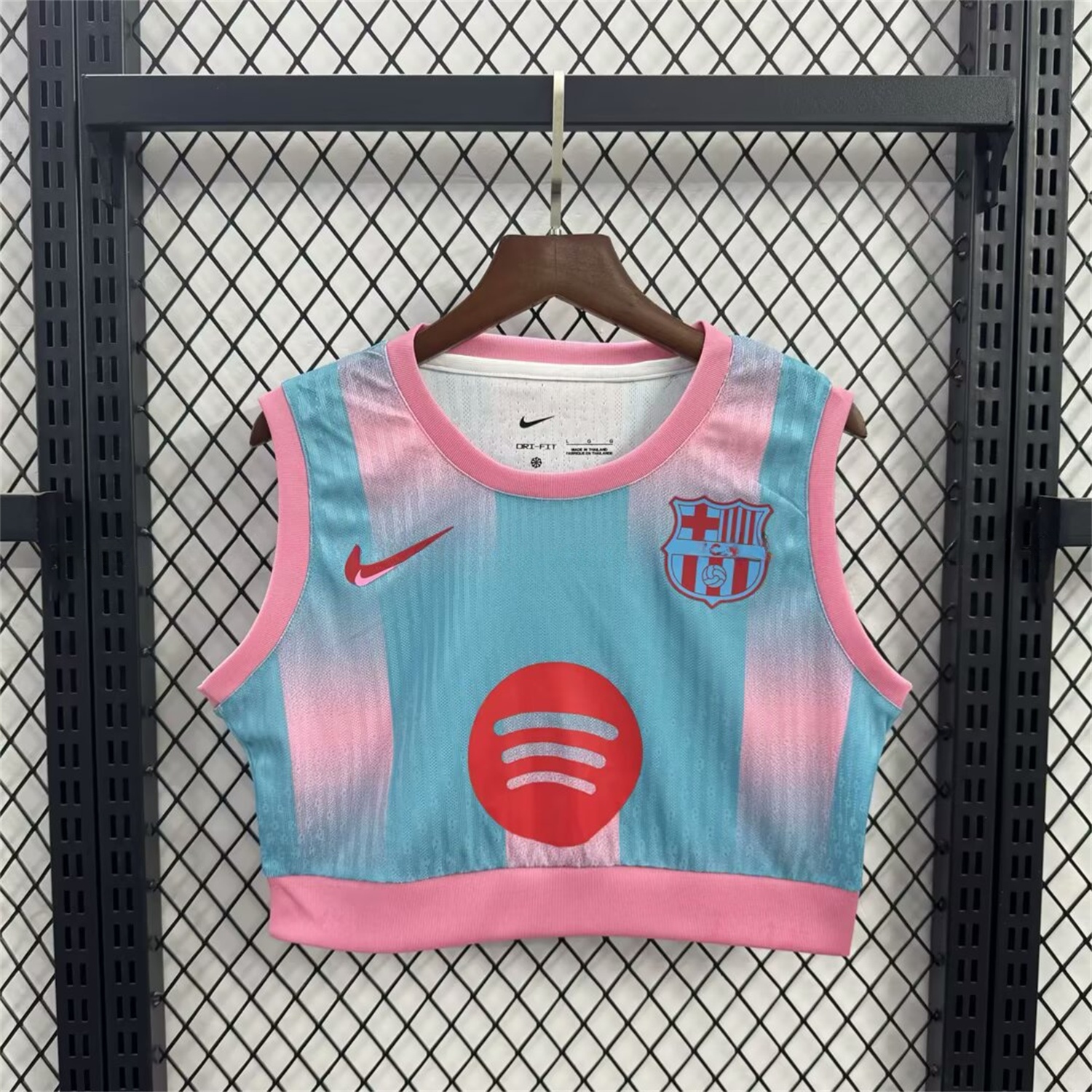 Women's Barcelona 25-26 Blue Pink Yoga Vest - JerseysGala