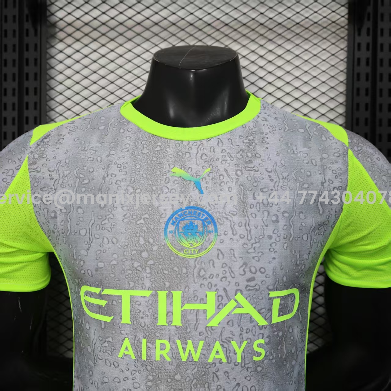 Manchester City 25-26 Third Grey Green Jersey - Player Version - JerseysGala