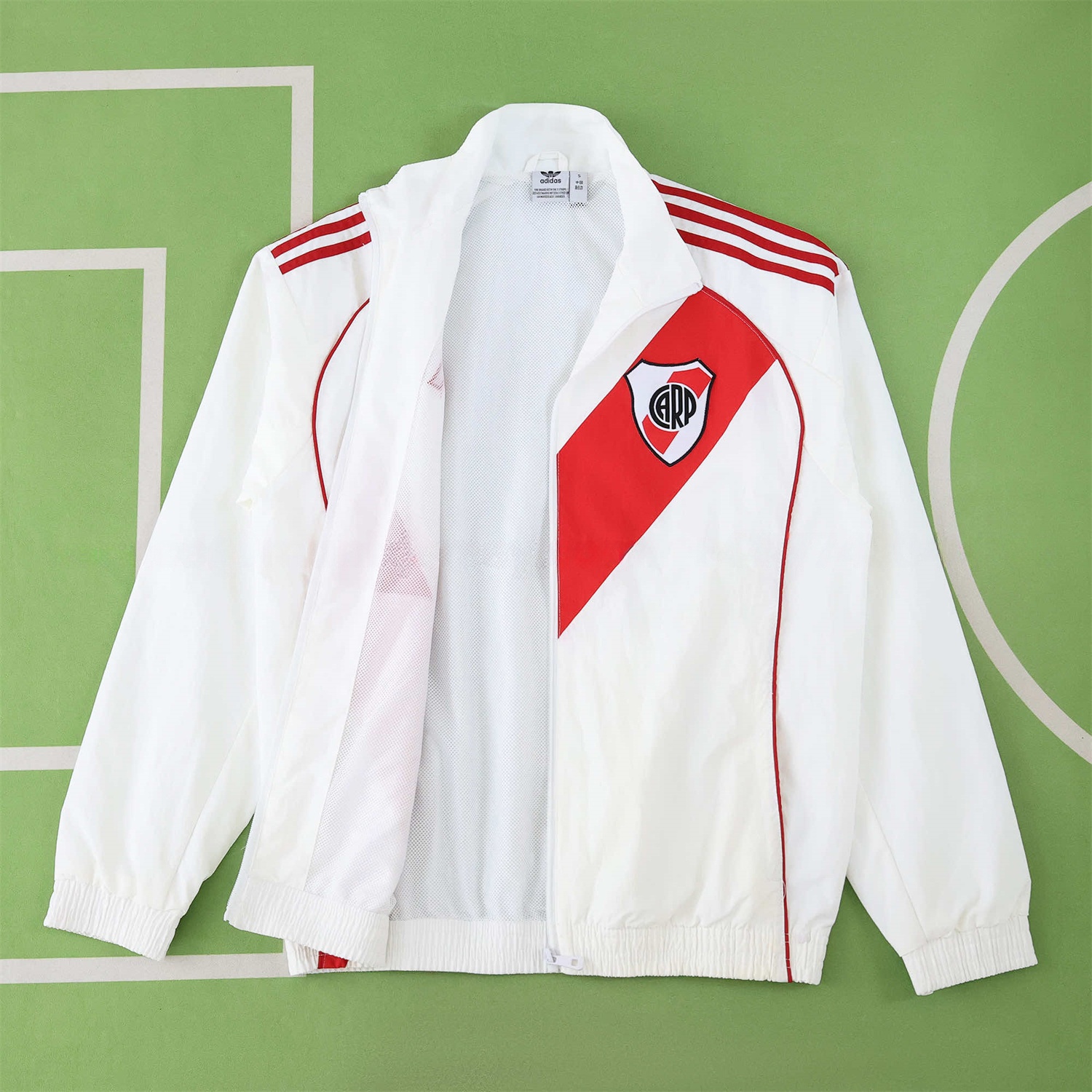 River Plate 25-26 Throwback Windbreaker Jacket - White - JerseysGala