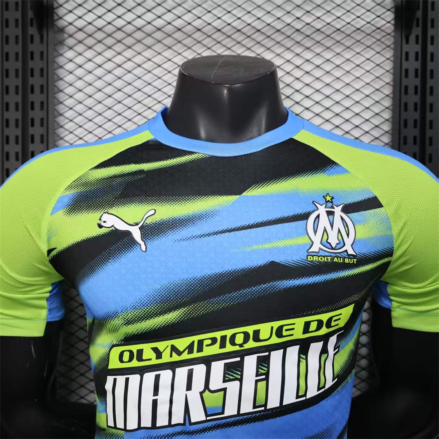Marseille 25-26 Blue Green Gradient Training Jersey - Player Version - JerseysGala
