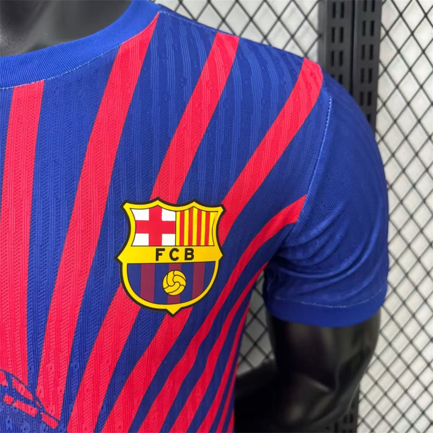 Barcelona 25-26 One Piece Red Silhouette Special Blue Jersey - Player Version - JerseysGala