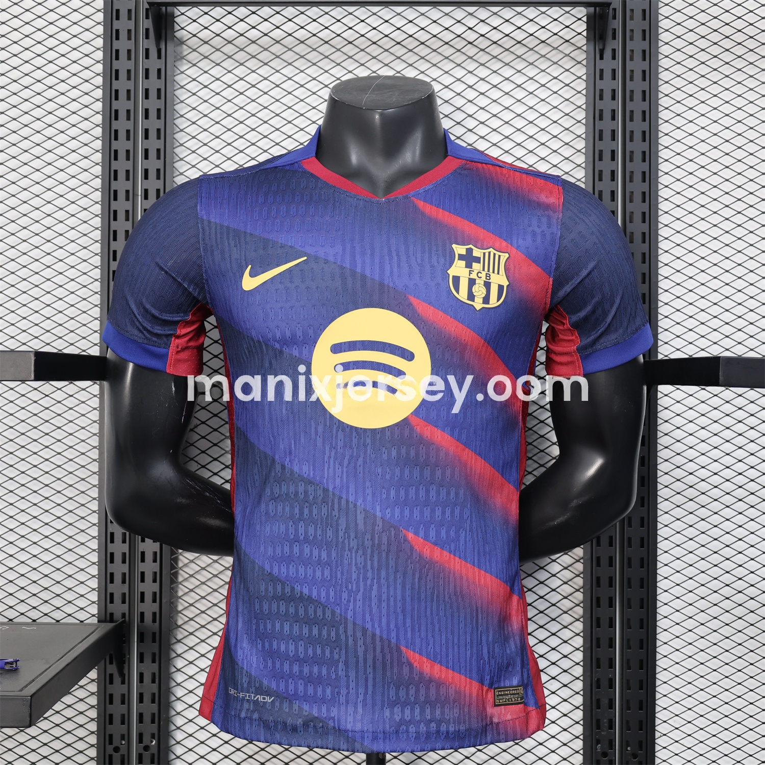 Barcelona 25-26 Red Diagonal Special Blue Jersey - Player Version - JerseysGala