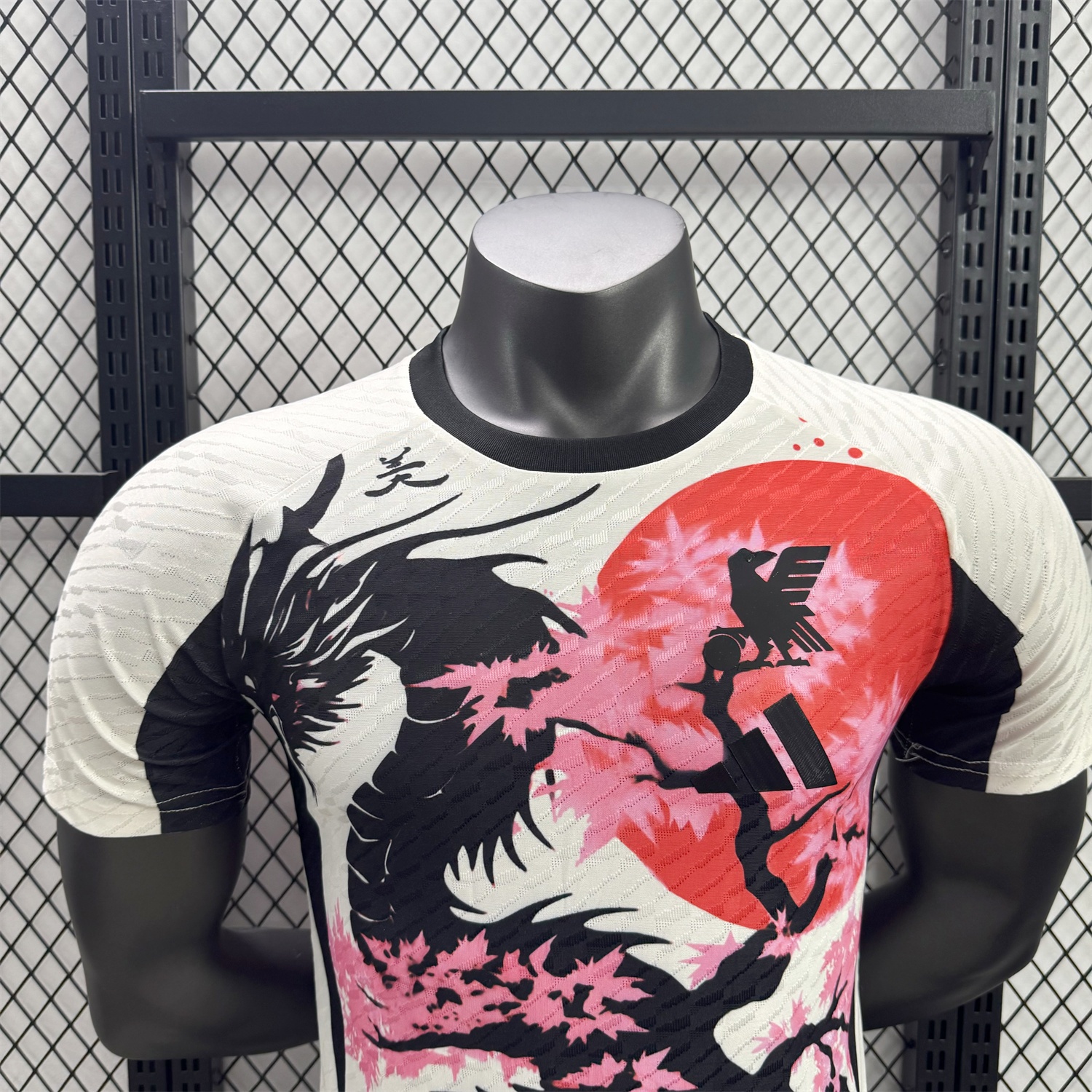 Japan 25-26 Black Dragon Cherry Blossom Tree White Special Jersey - Player Version - JerseysGala