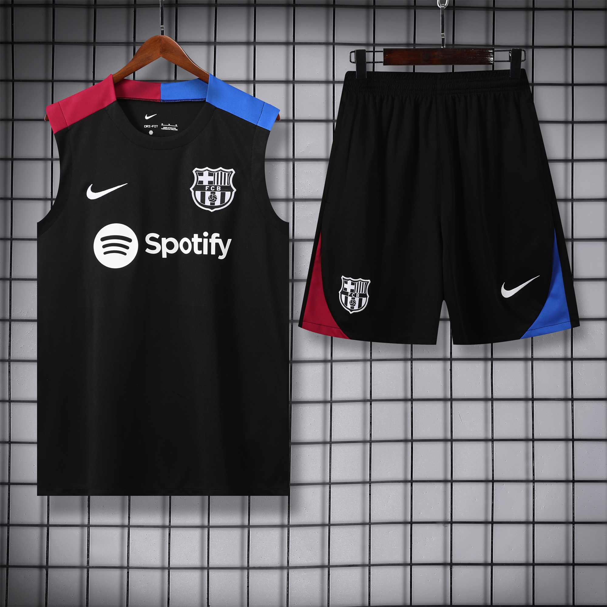 Barcelona 24-25 Training Vest Suit - Black - JerseysGala
