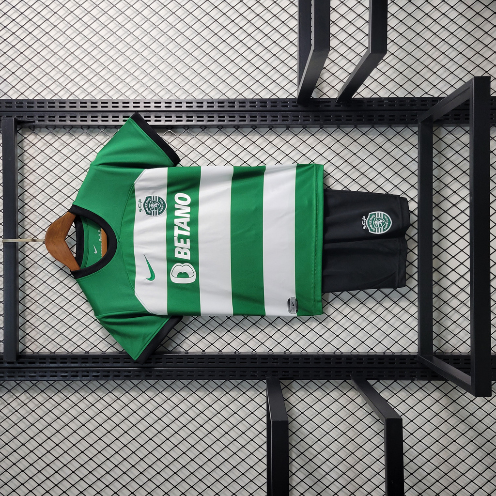 Sporting CP Portugal 23-24 Home Kids Kit - JerseysGala