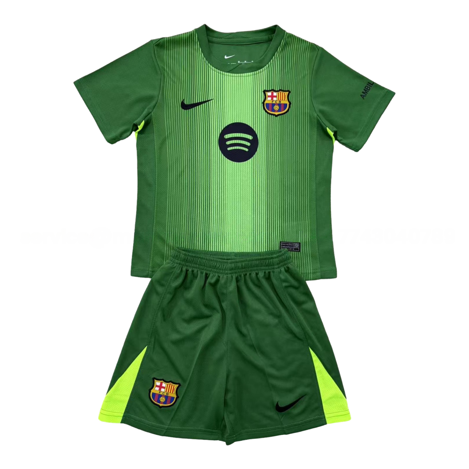 Barcelona 25-26 Goalkeeper Green Men's Adult Jersey Set - Fans Version - JerseysGala