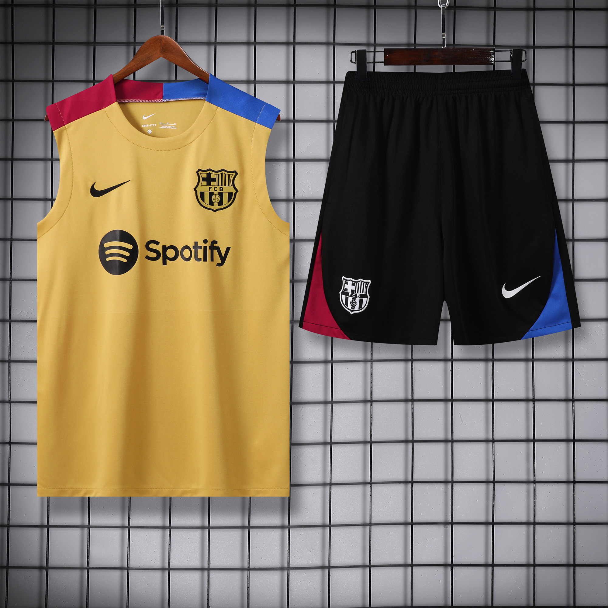 Barcelona 24-25 Training Vest Suit - Gold - JerseysGala