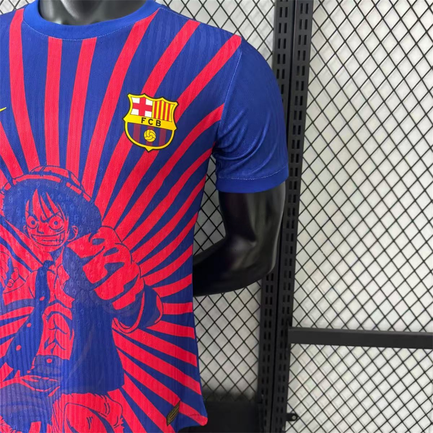Barcelona 25-26 One Piece Red Silhouette Special Blue Jersey - Player Version - JerseysGala