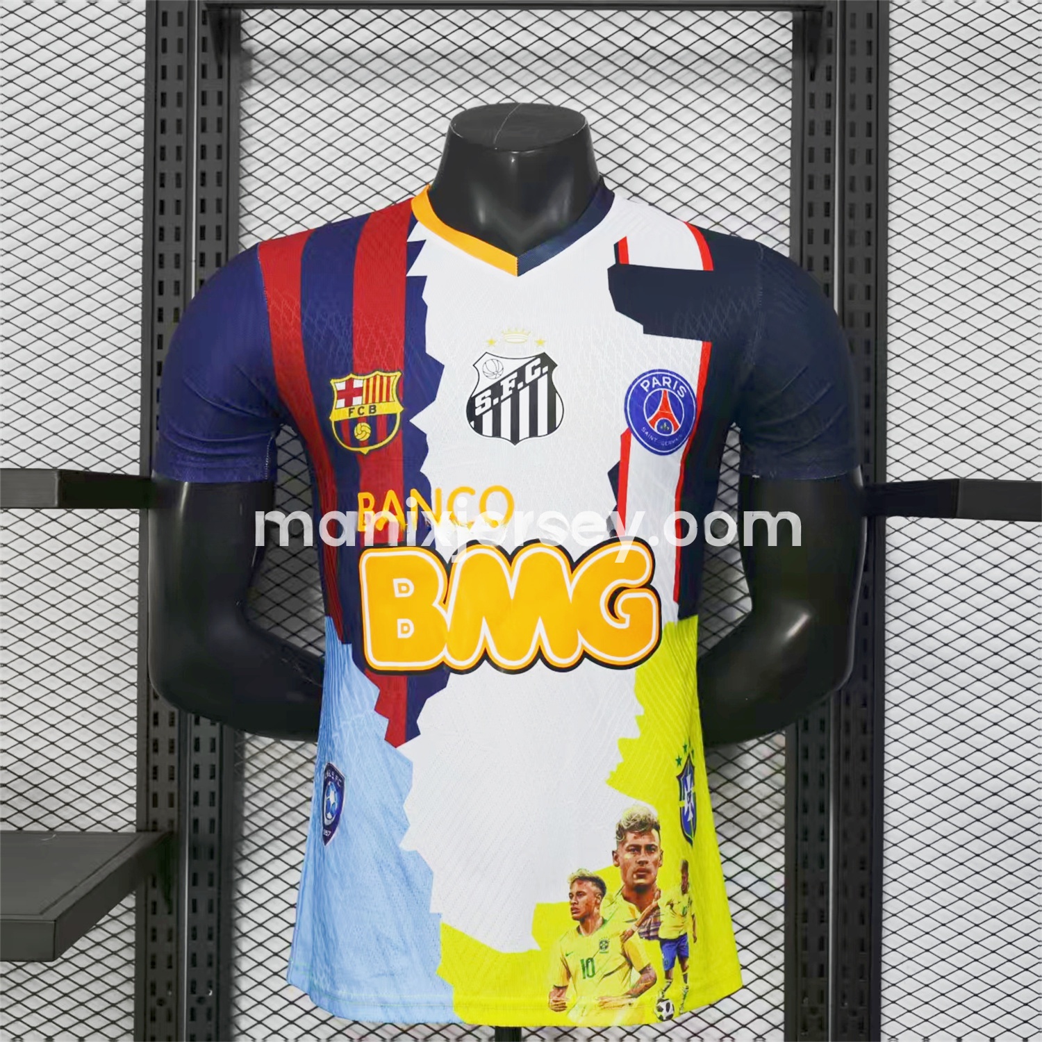 Neymar Career Commemorative Jersey - Player Version - Barcelona Brazil Paris Saint-Germain PSG Santos Al Hilal SFC - JerseysGala