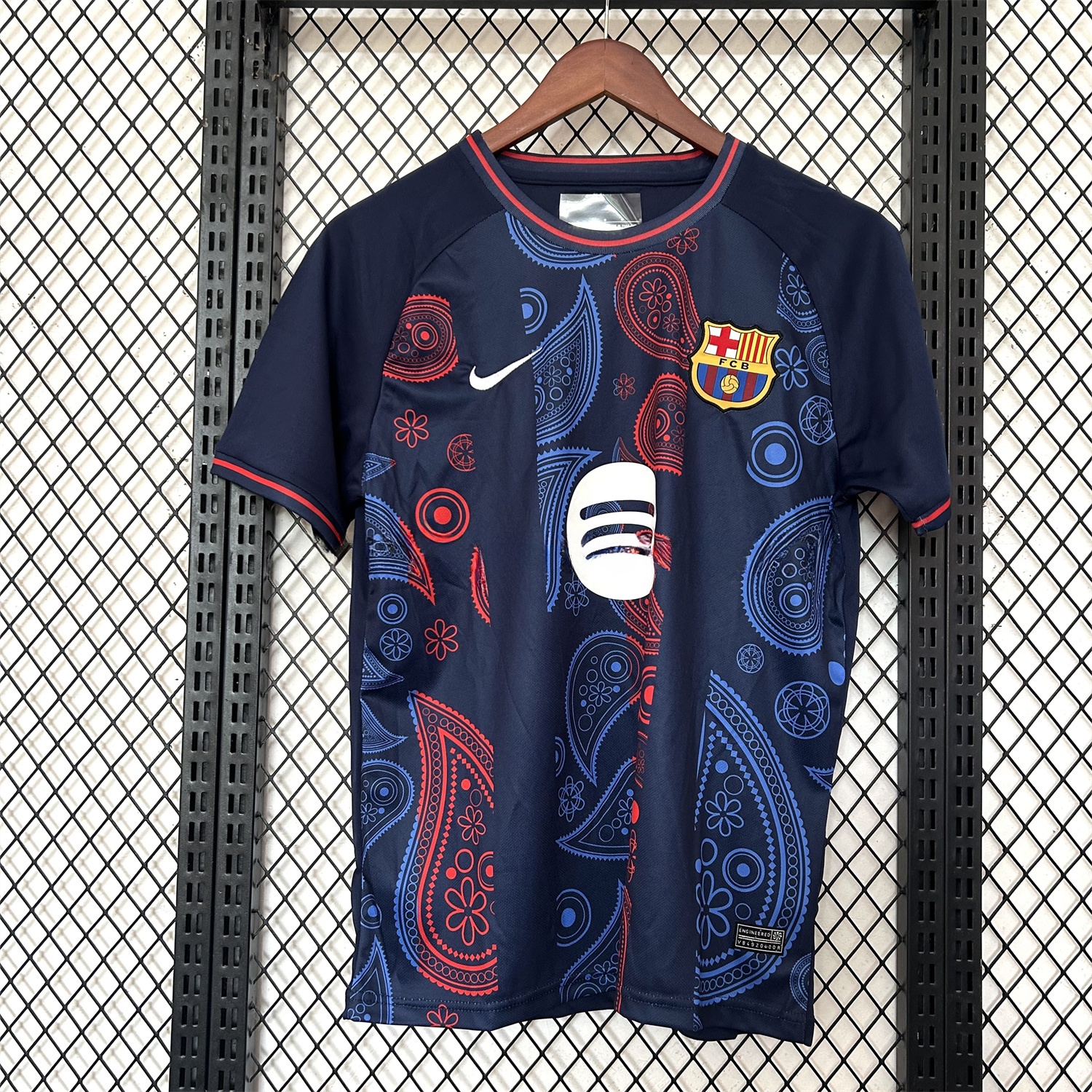 Barcelona 25-26 Paisley Patterns Blue Special Edition Jersey - Fans Version - JerseysGala