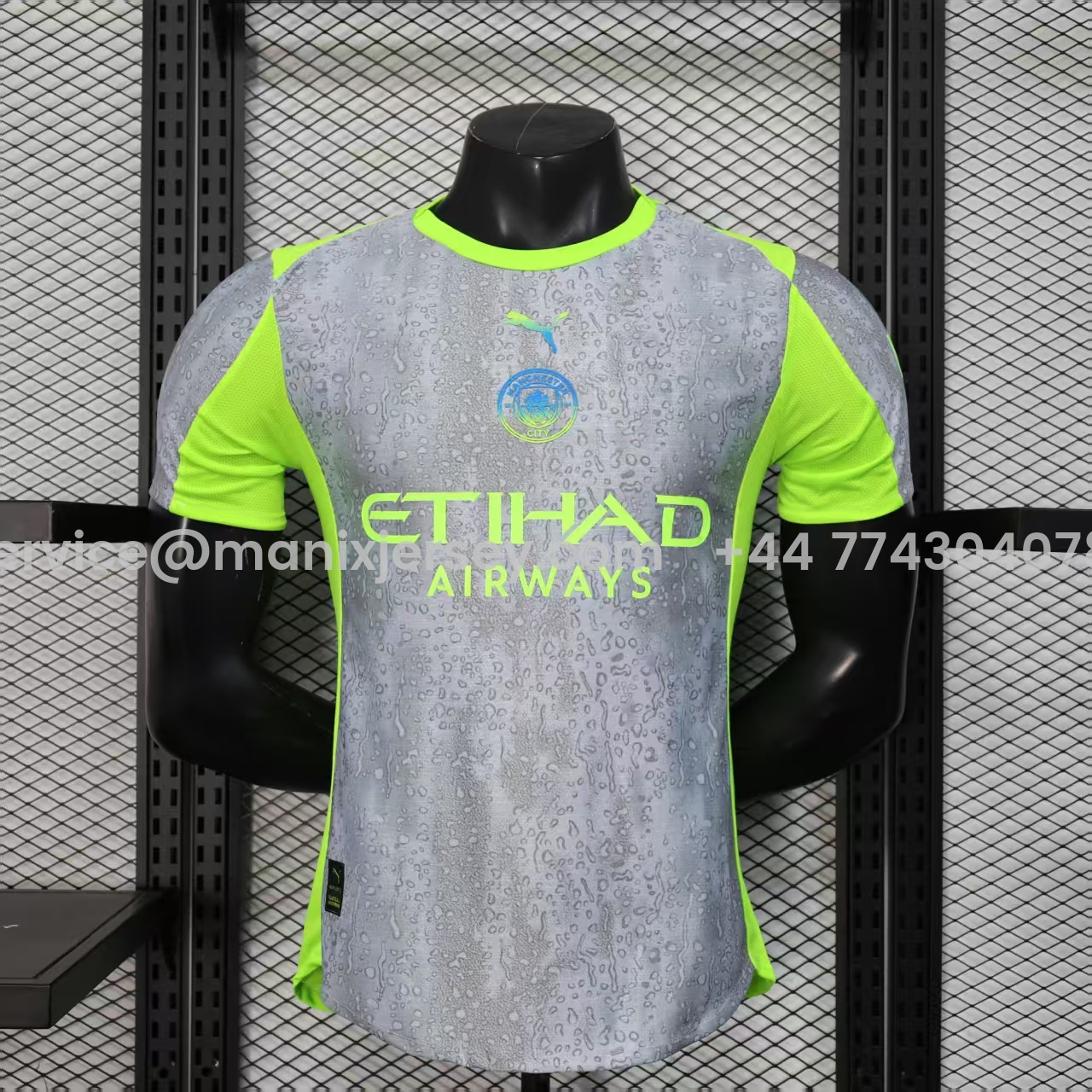 Manchester City 25-26 Third Grey Green Jersey - Player Version - JerseysGala