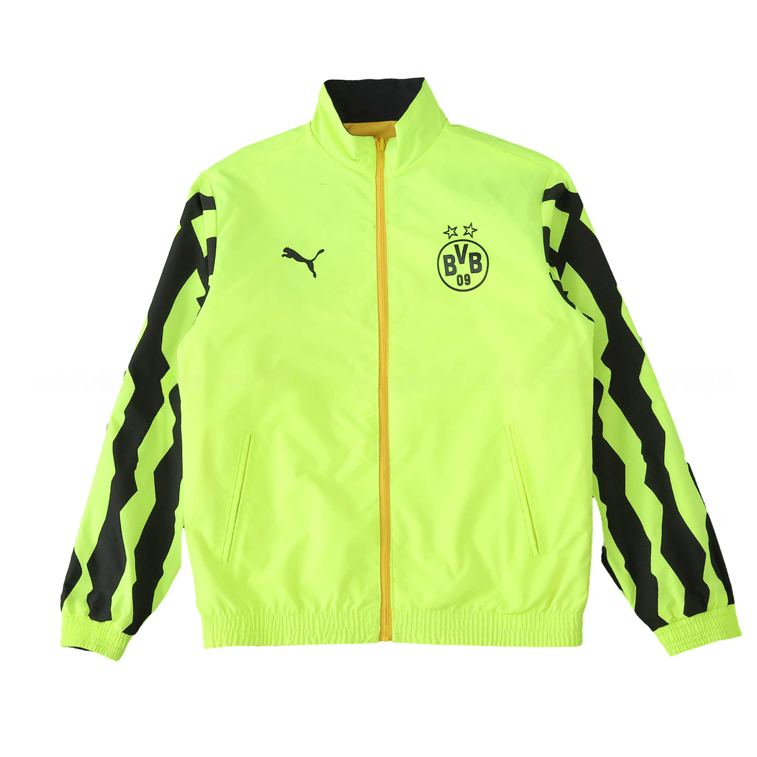 Dortmund 25-26 Double Sided Reversible Windbreaker - Green & Yellow - JerseysGala
