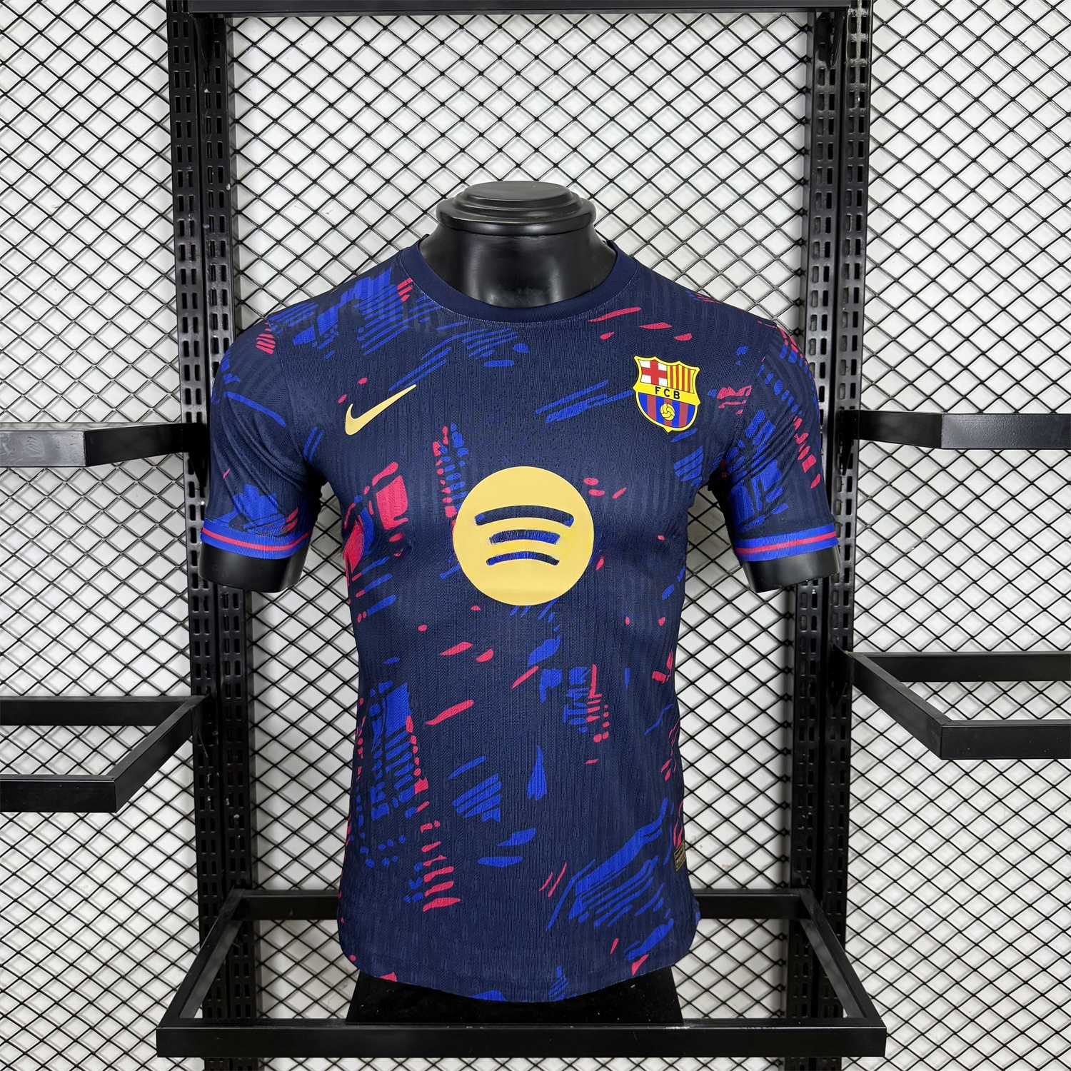 Barcelona 25-26 Red and Blue Graffiti Deep Blue Jersey - Player Version - JerseysGala