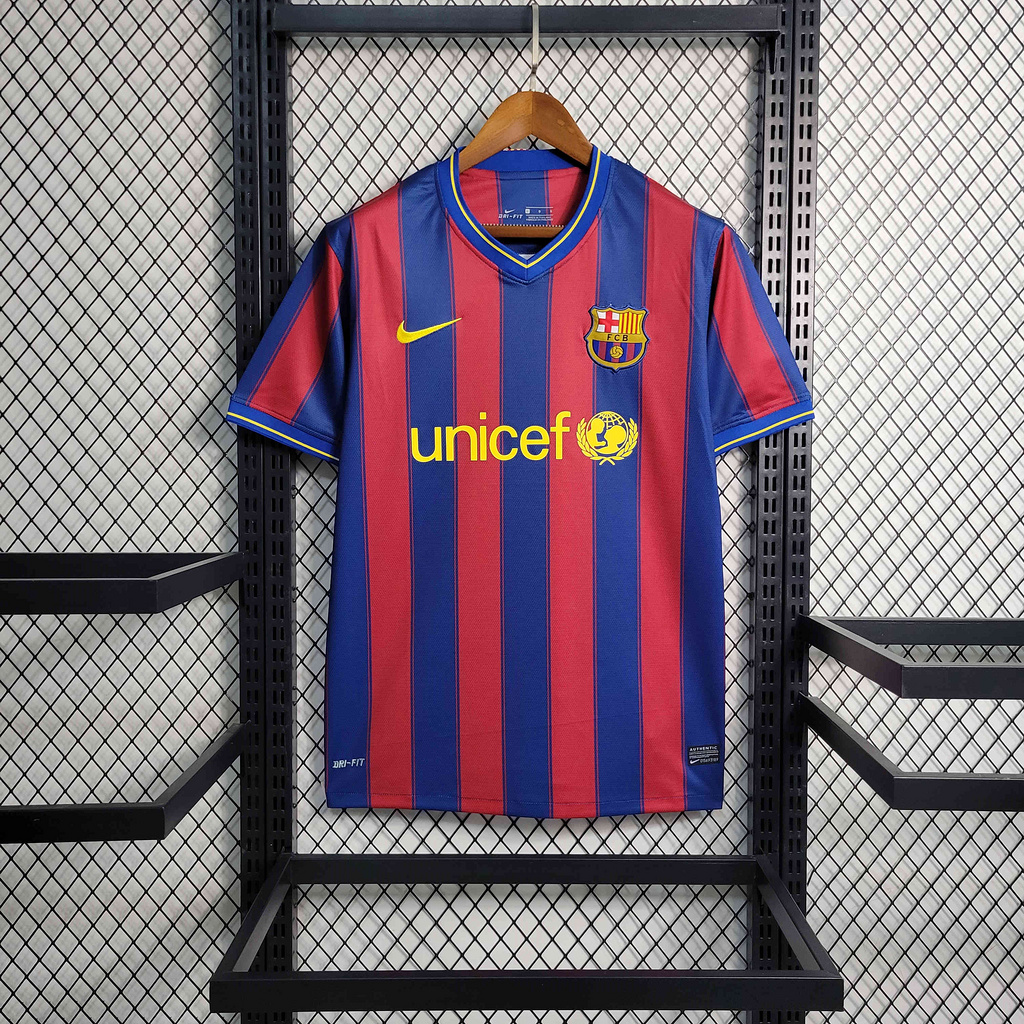 Retro Barcelona 09-10 Home Stadium Jersey - JerseysGala