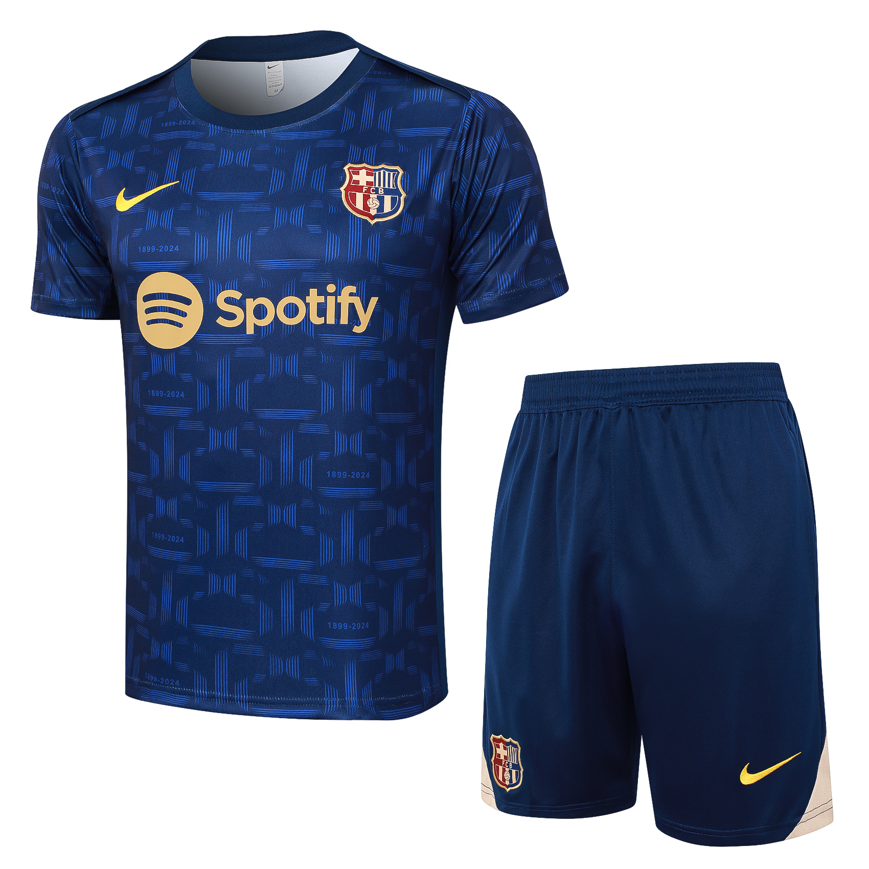 Barcelona 24-25 Short-Sleeve Training Set - Royal Blue Top & Shorts - JerseysGala