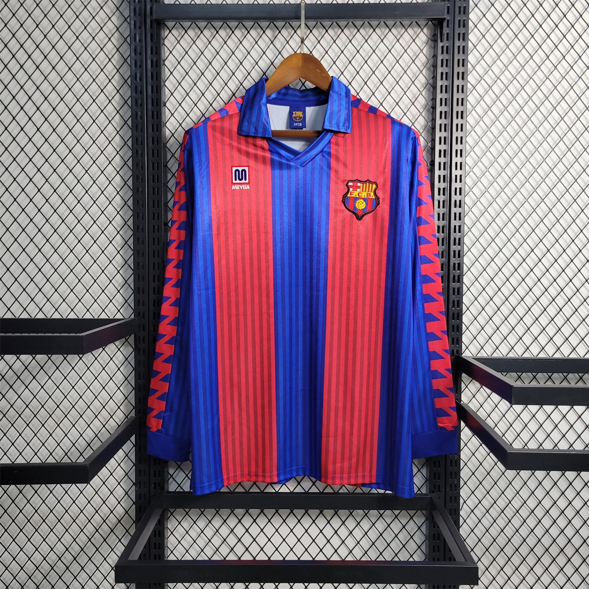 Retro Barcelona 90-92 Home Stadium Long Sleeve Jersey - JerseysGala