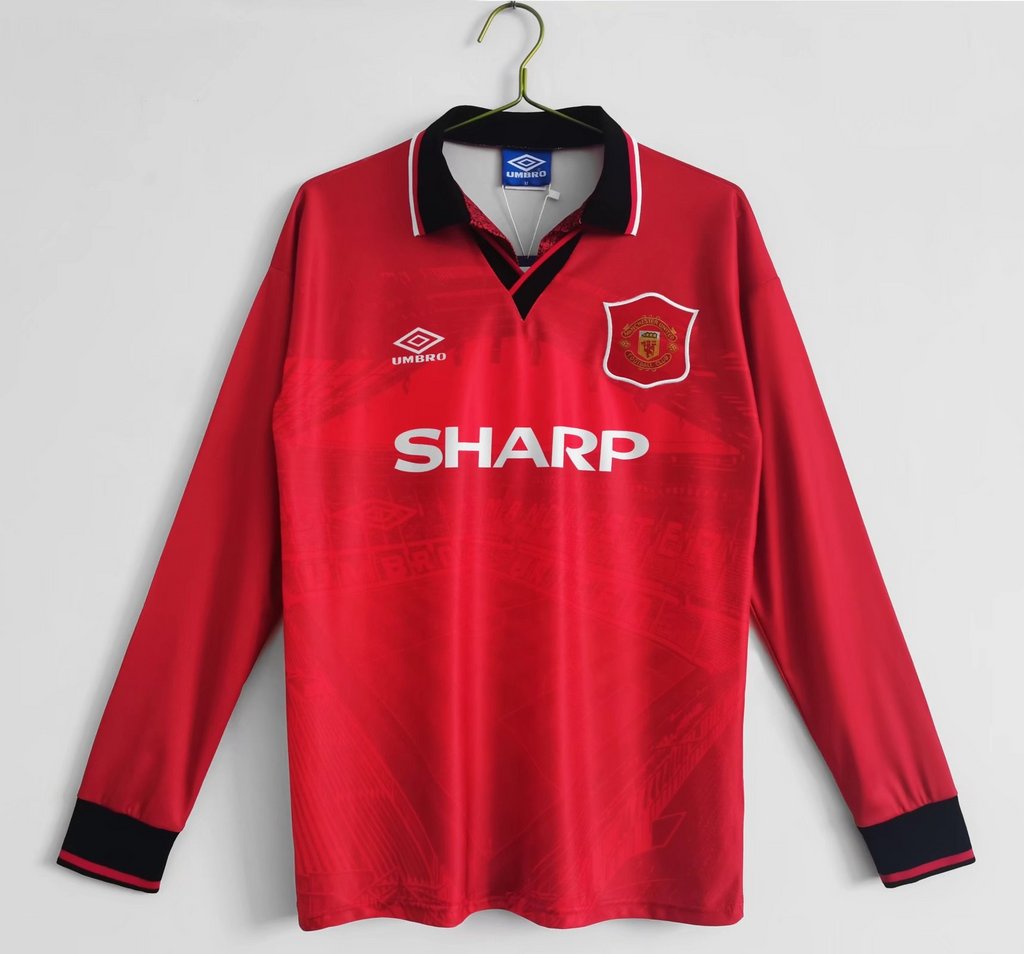 Retro Manchester United 94-96 Home Long Sleeve Jersey - JerseysGala