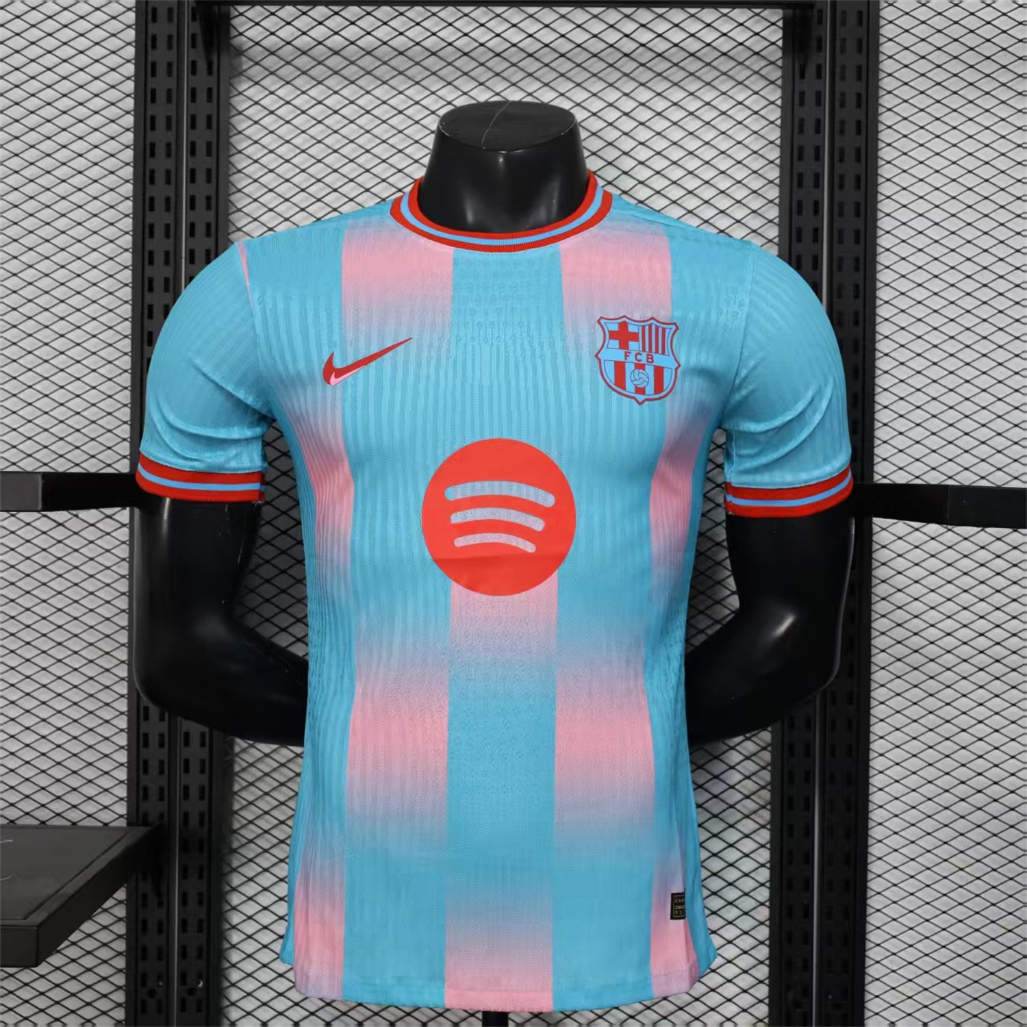 Barcelona 25-26 Orange Logo Pink & Light Blue Special Jersey - Player Version - JerseysGala