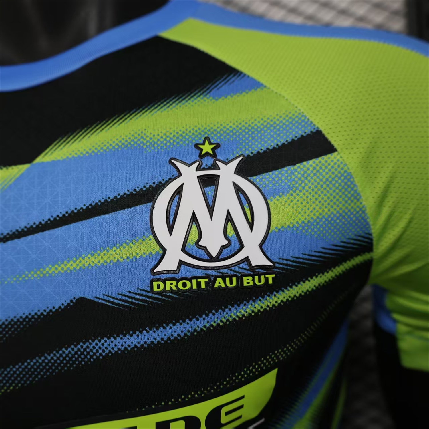 Marseille 25-26 Blue Green Gradient Training Jersey - Player Version - JerseysGala