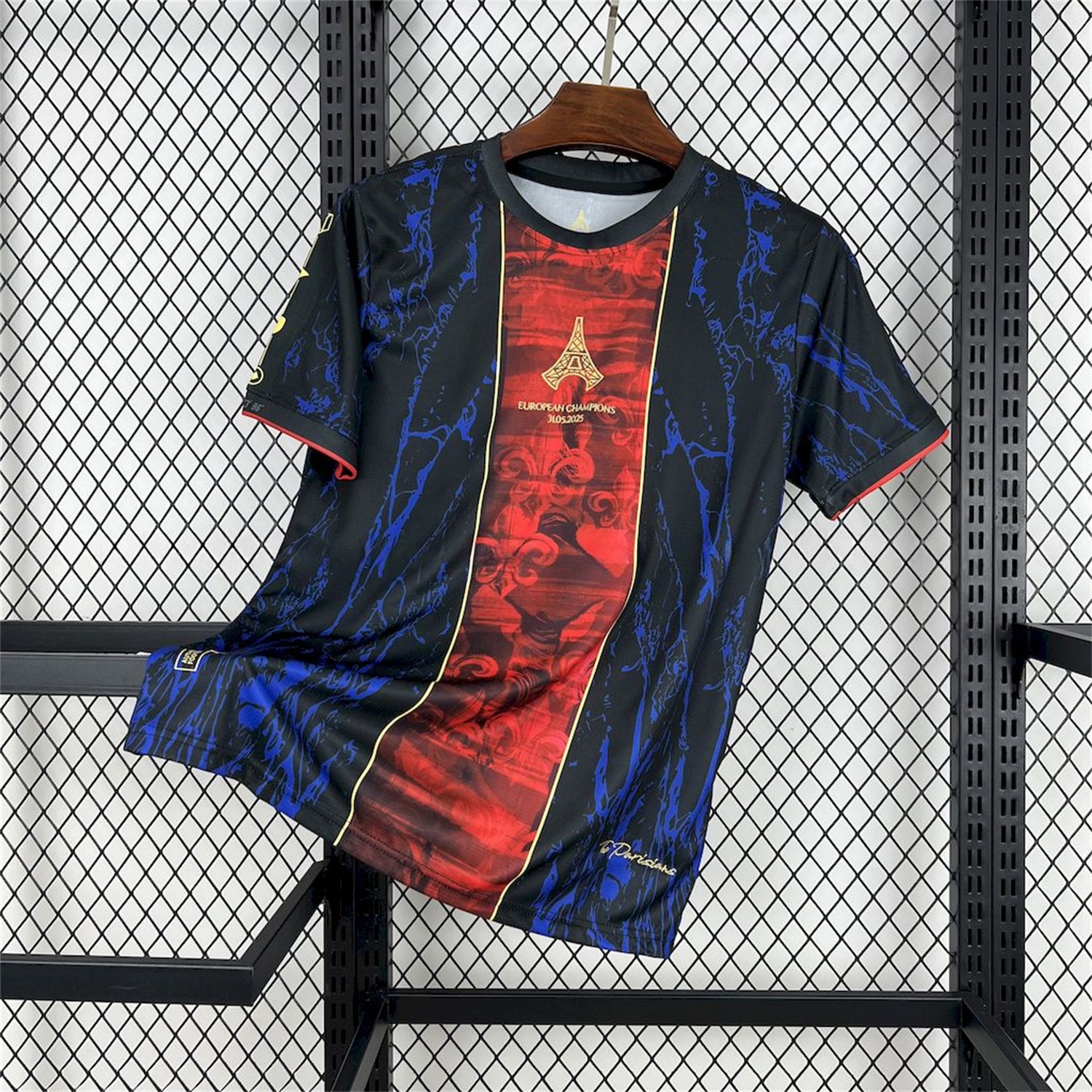 Paris Saint-Germain PSG 25-26 Champions League Commemorative Edition Blue Red Eiffel Tower T-shirts - JerseysGala