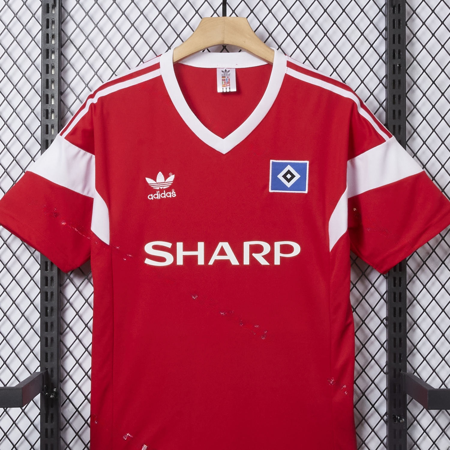 Retro Hamburger SV 1988 Away Red Jersey - JerseysGala