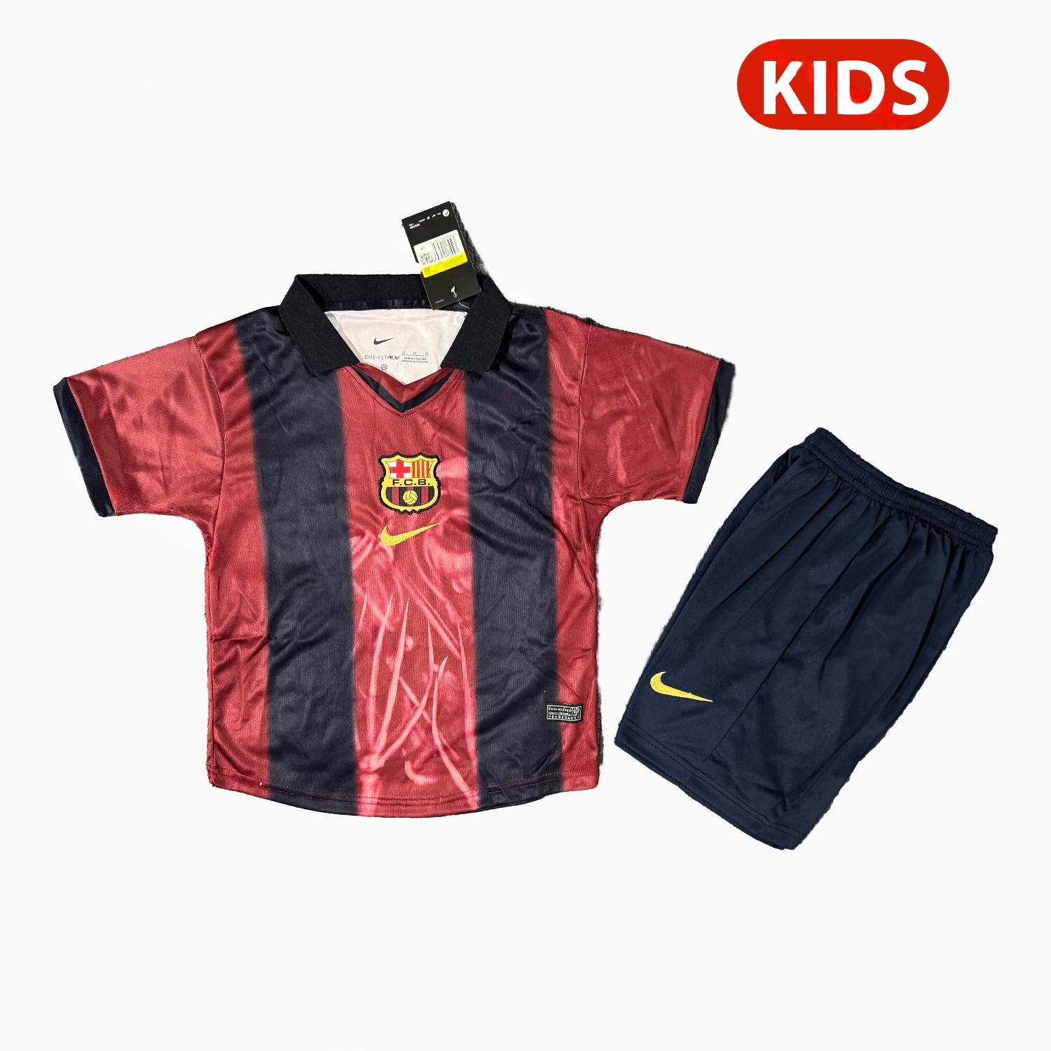 Barcelona 25-26 Retro Style Ghost Special Kids Kit - JerseysGala
