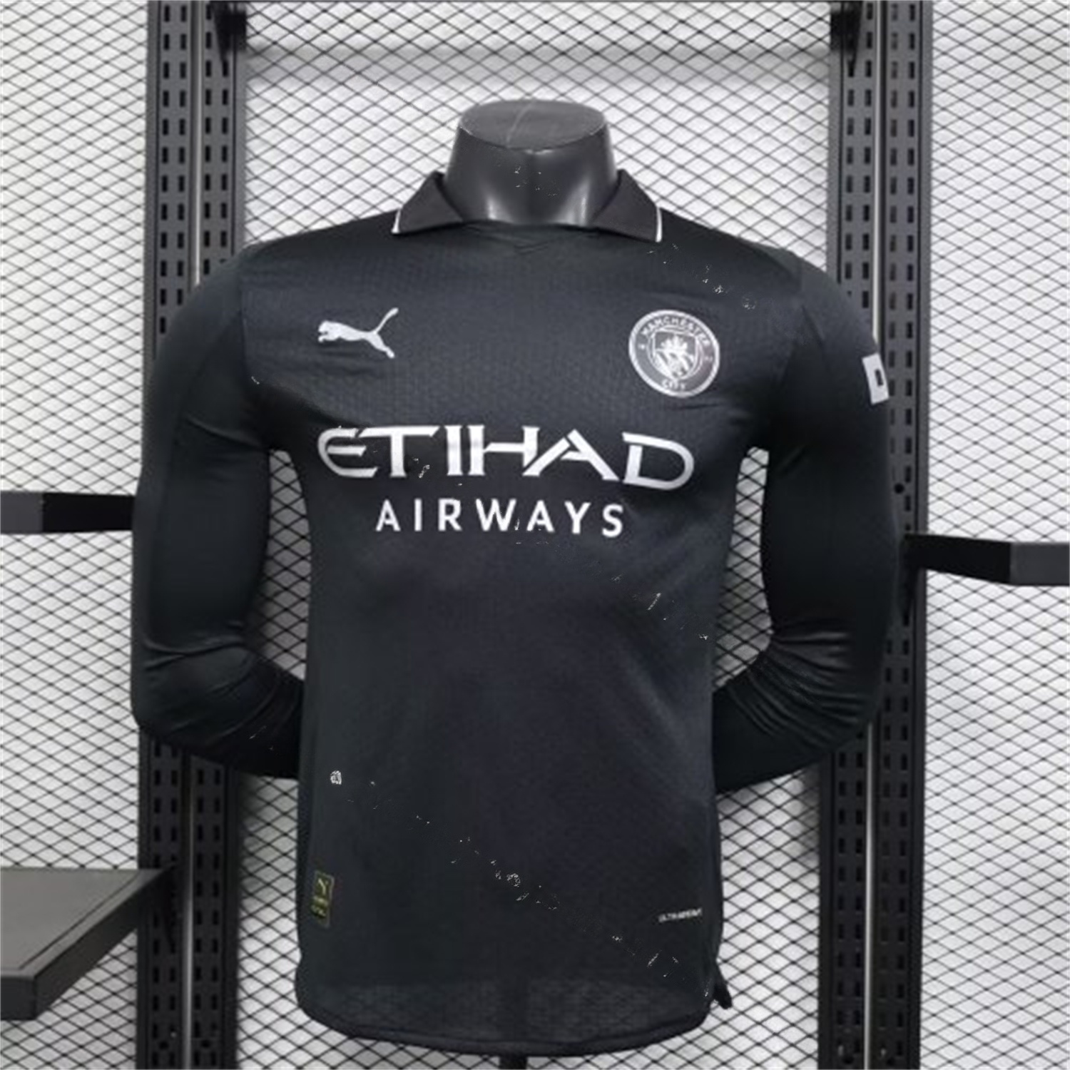 Manchester City 25-26 Away Black Long Sleeves Jersey - Player Version - JerseysGala
