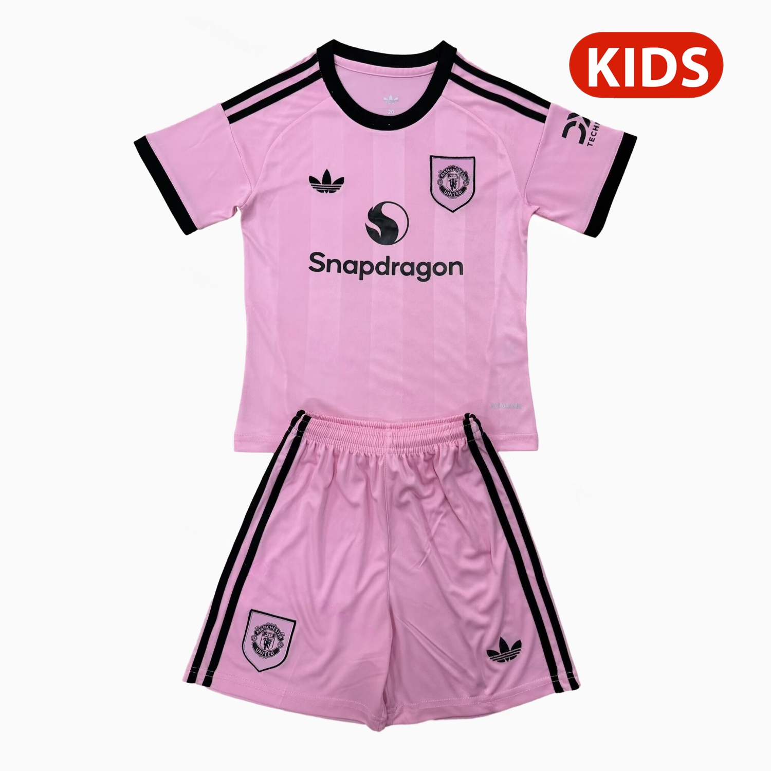 Manchester United 25-26 Light Pink Goalkeeper Kids Kit - JerseysGala