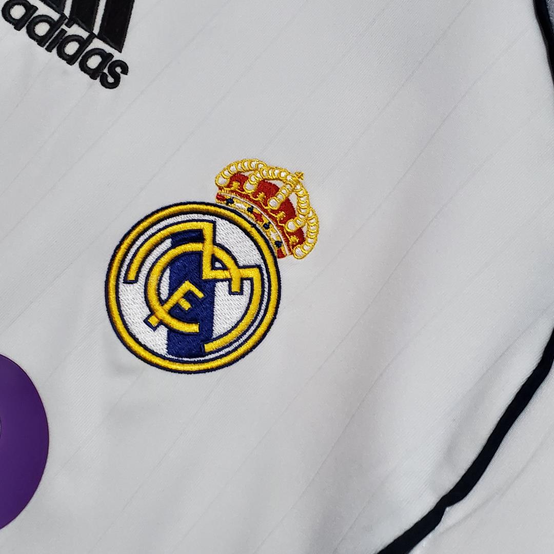 Retro Real Madrid 06-07 Home Long Sleeve Jersey - JerseysGala