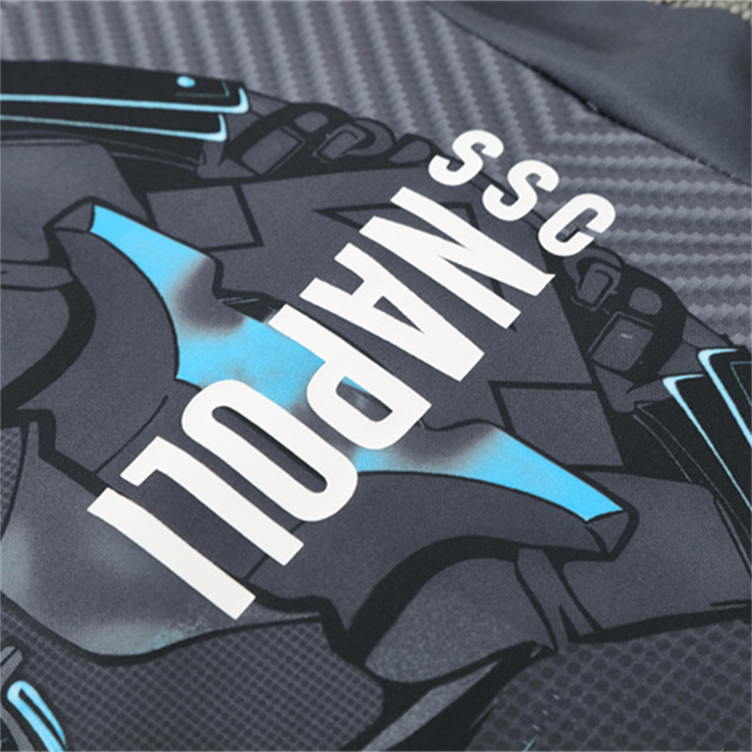 Napoli 25-26 Long Sleeve Training Set - Gray Mecha Top & Black Pants - JerseysGala
