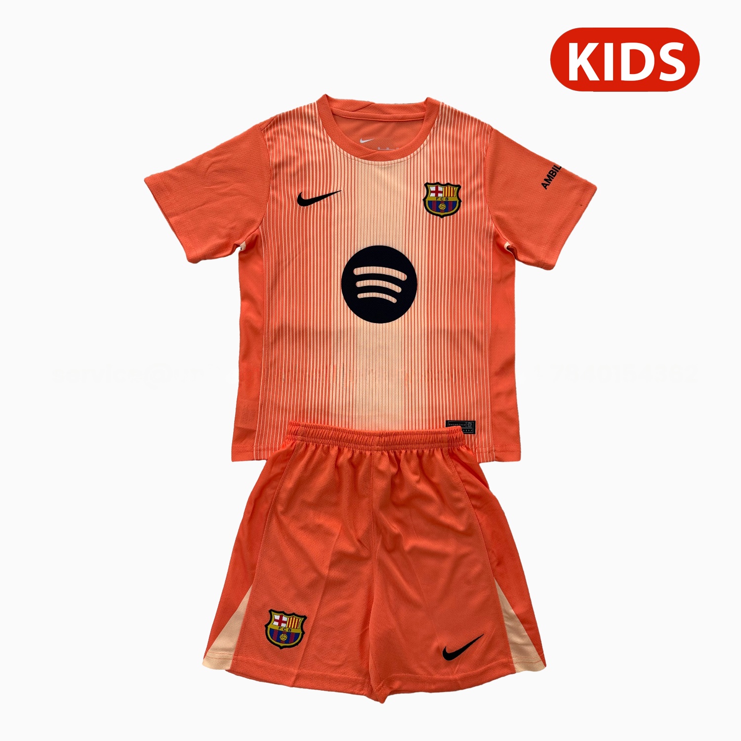 Barcelona 25-26 Orange Goalkeeper Kids Kit - JerseysGala