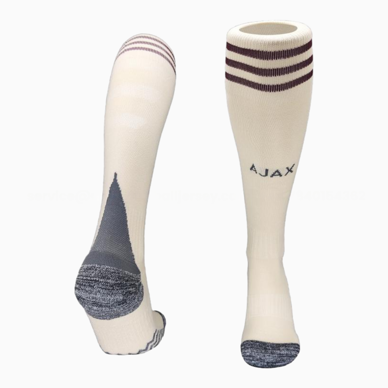 Ajax 25-26 Third Socks - Off White - JerseysGala