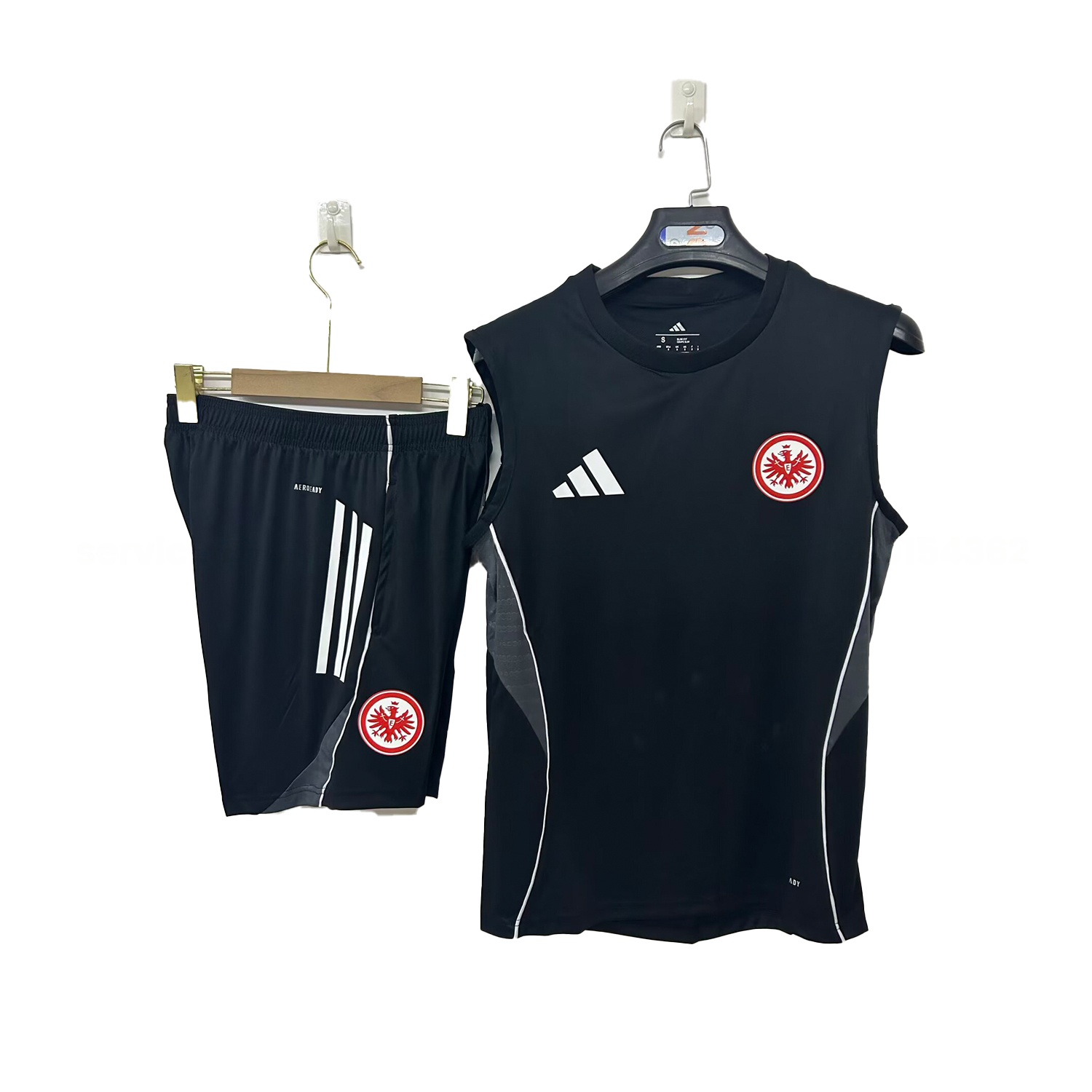 Frankfurt 25-26 Vest Training Set - Black Vest & Black Short - JerseysGala