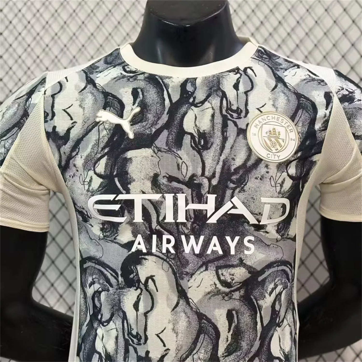 Manchester City 25-26 Year of the Horse Ink Painting Special Jersey - Player Version - JerseysGala