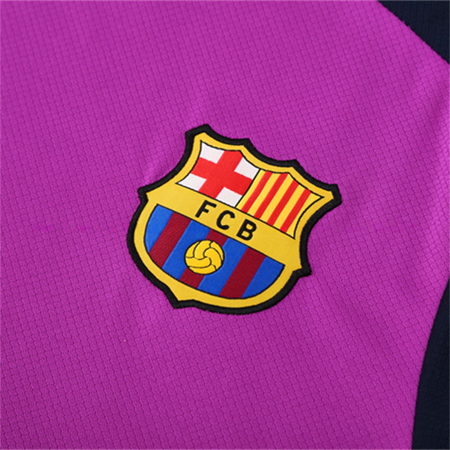 Barcelona 25-26 Kids Short-Sleeve Training Set - Purple Top & Deep Blue Shorts - JerseysGala