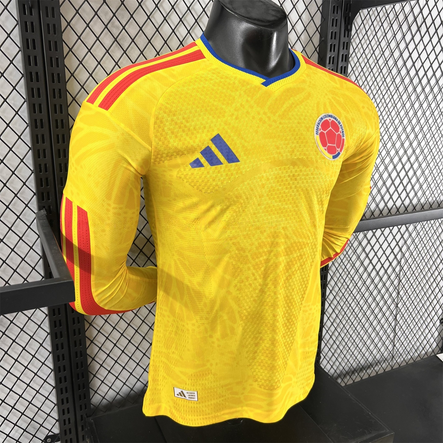 Colombia 2026 Home Long Sleeves Jersey (Leaked Version) - Player Version - JerseysGala