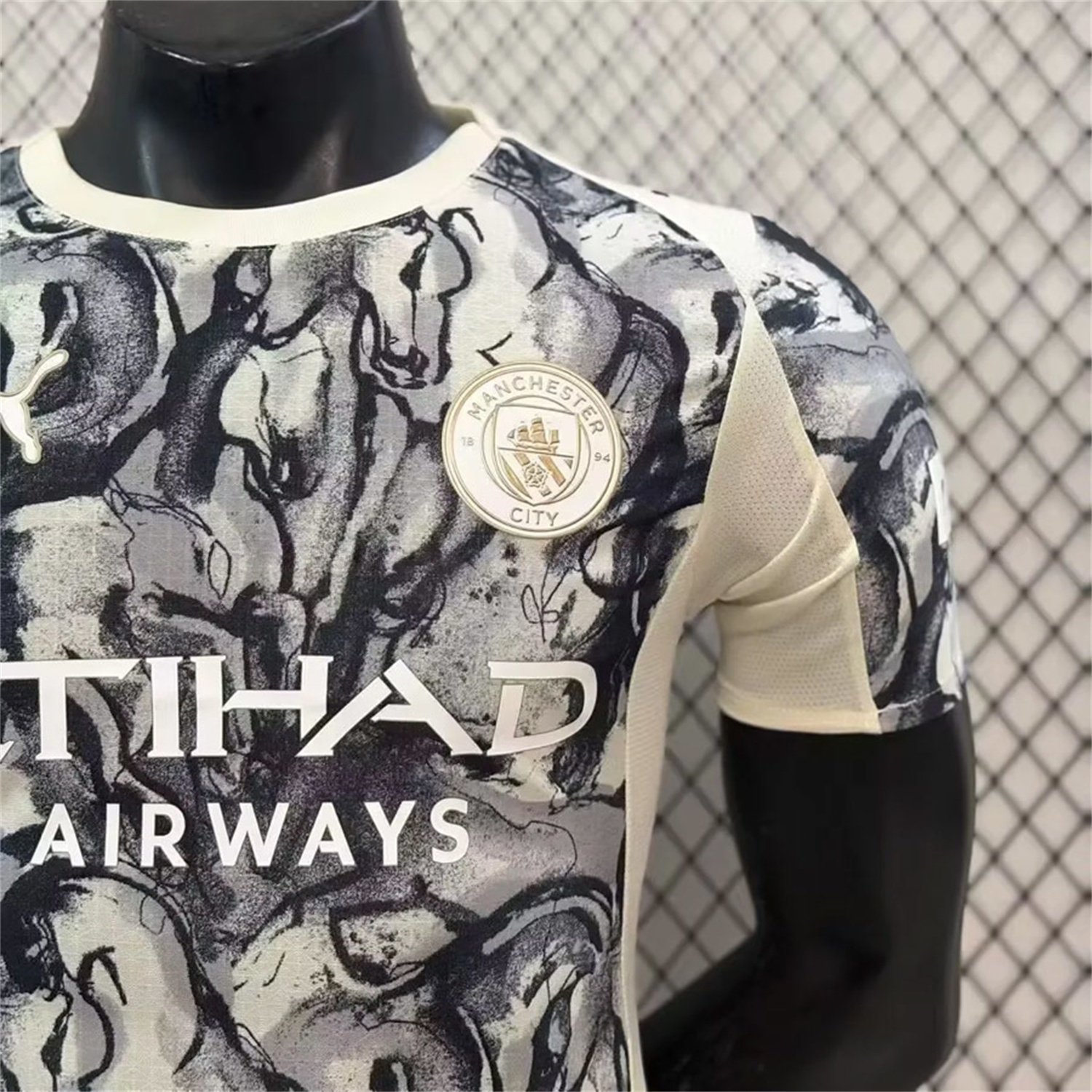 Manchester City 25-26 Year of the Horse Ink Painting Special Jersey - Player Version - JerseysGala