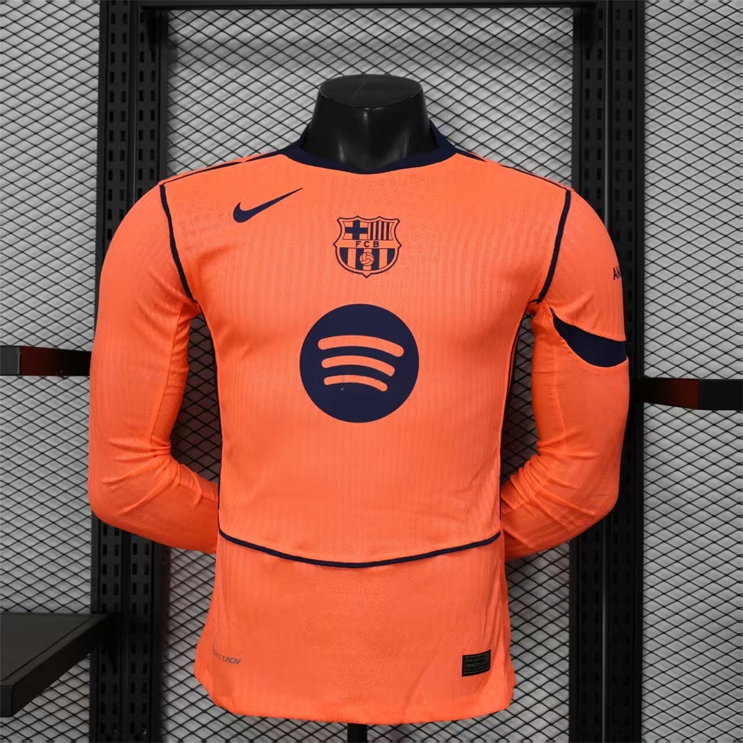 Barcelona 25-26 Third Orange Long Sleeves Jersey - Player Version - JerseysGala